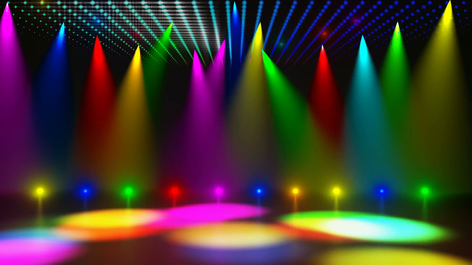 1920x1080 Disco Stage Dance Floor Colorful Vivid Lights Flashing 3