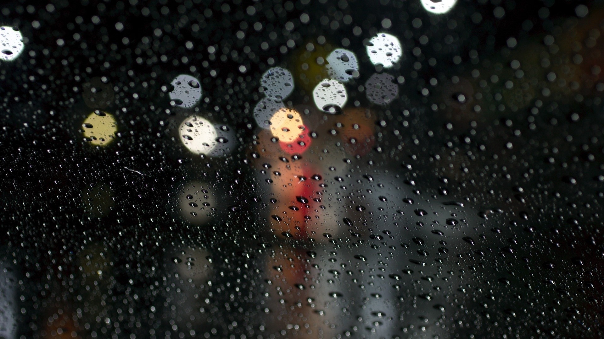 1920x1080  Wallpaper rain, glare, surface, drops