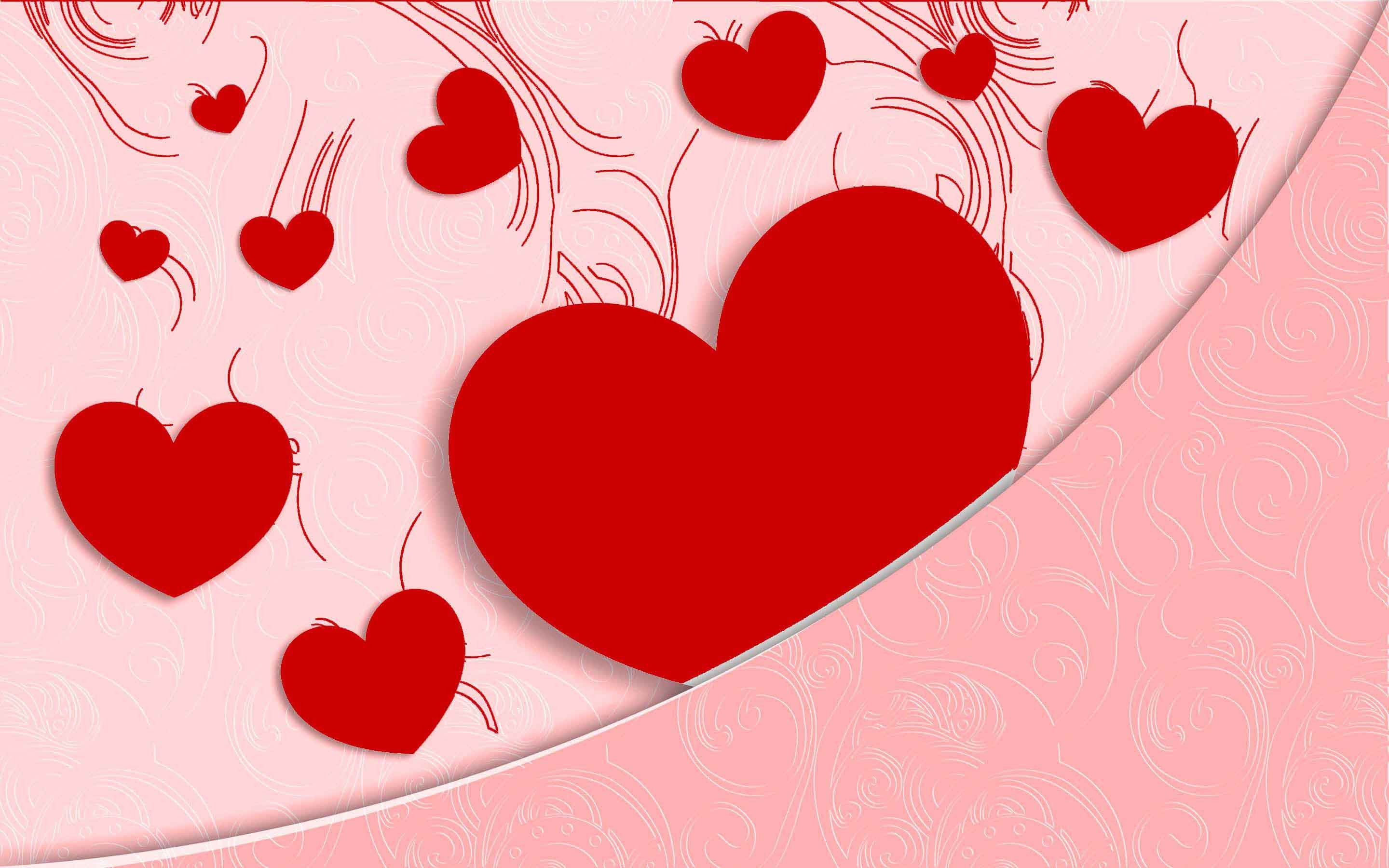 2880x1800 Love Heart Shape Paper Greetings For Valentine Day Wallpaper 2880 .