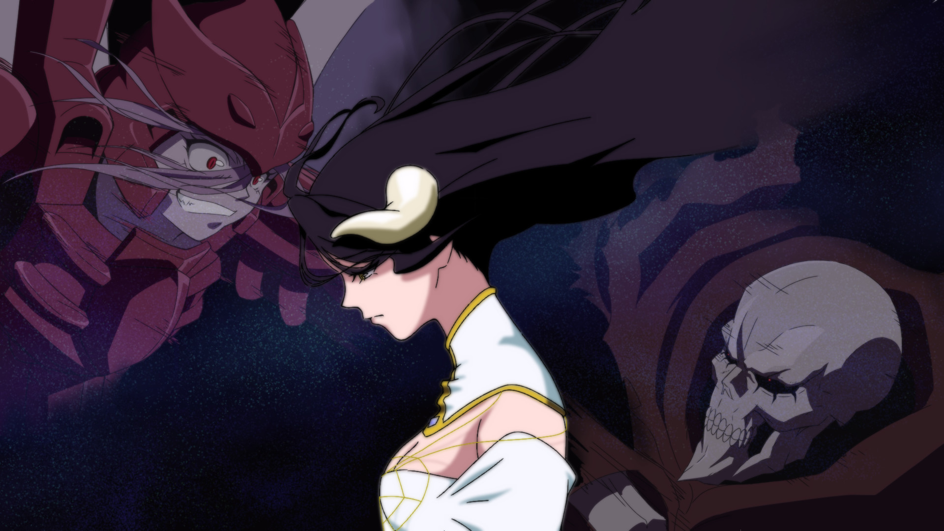 1920x1080 Anime Â· Anime Overlord Overlord Shalltear Bloodfallen Albedo Ainz Ooal Gown  Wallpaper