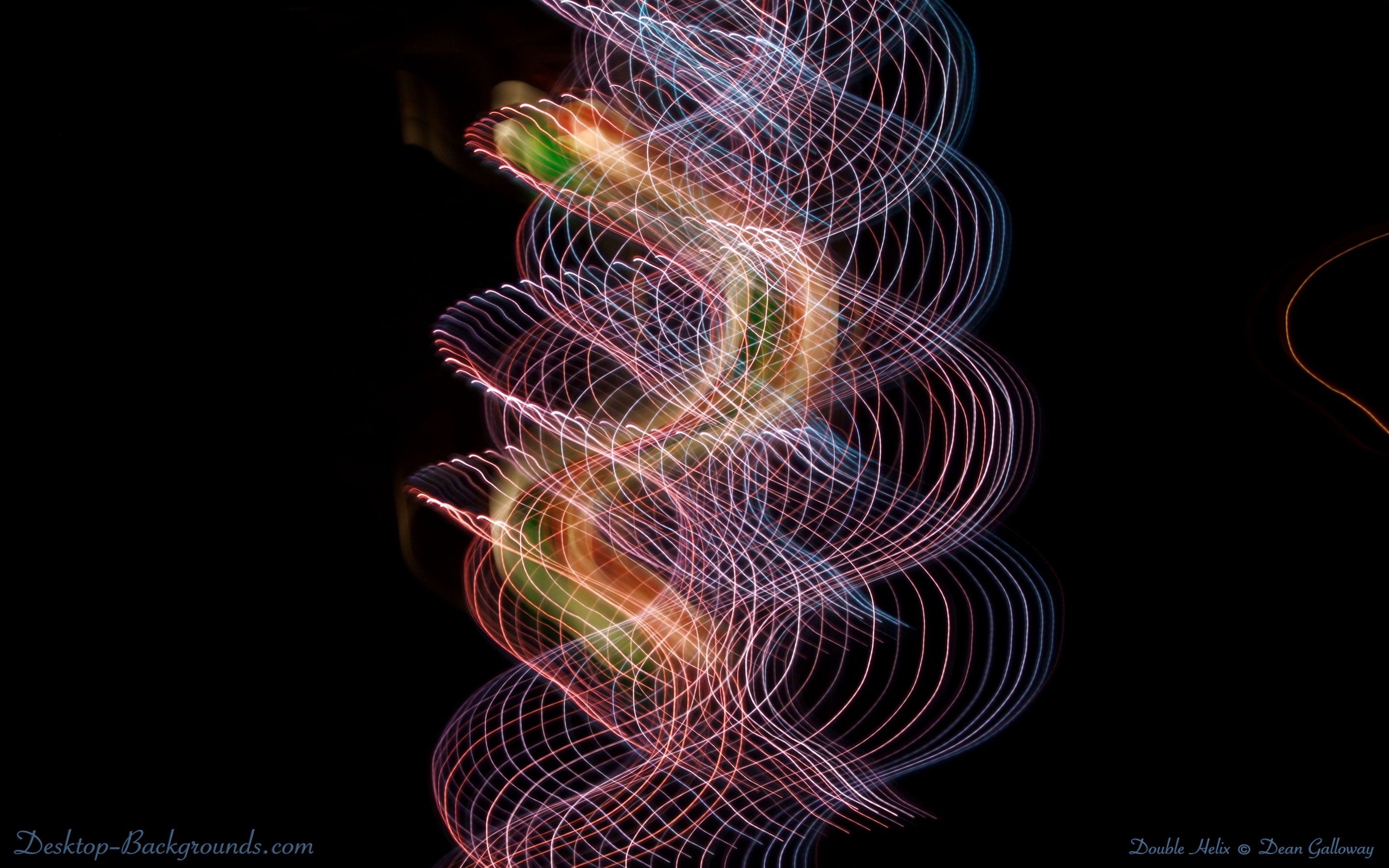 2880x1800 "Double Helix" desktop background ~ looks like DNA twirling in space.