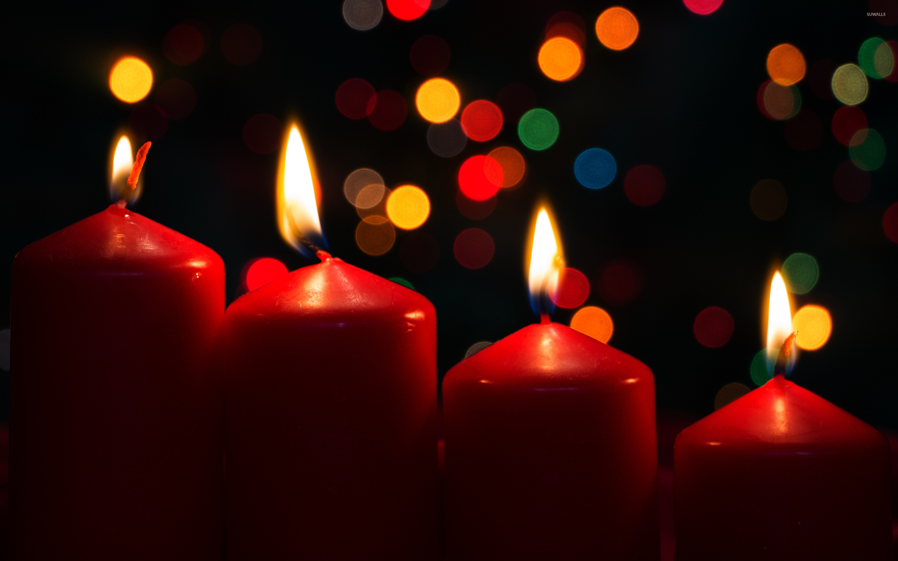 2880x1800 Burning Advent candles wallpaper