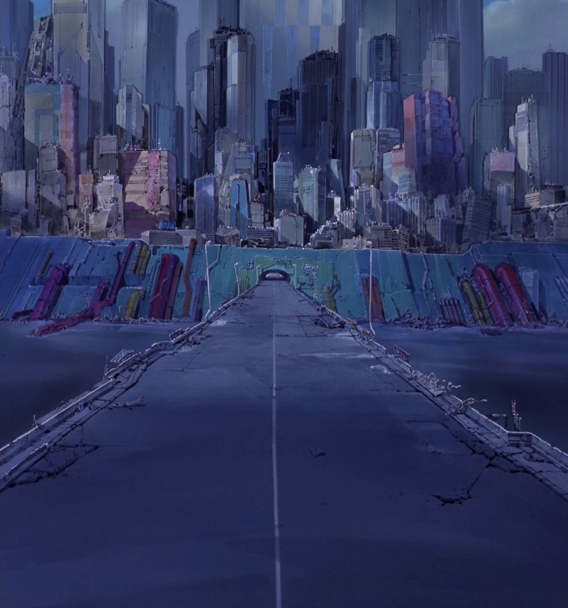 1920x2057 Have a look at the original backgrounds made for Akira with this selection  of 12 unique art made for the animated movie.