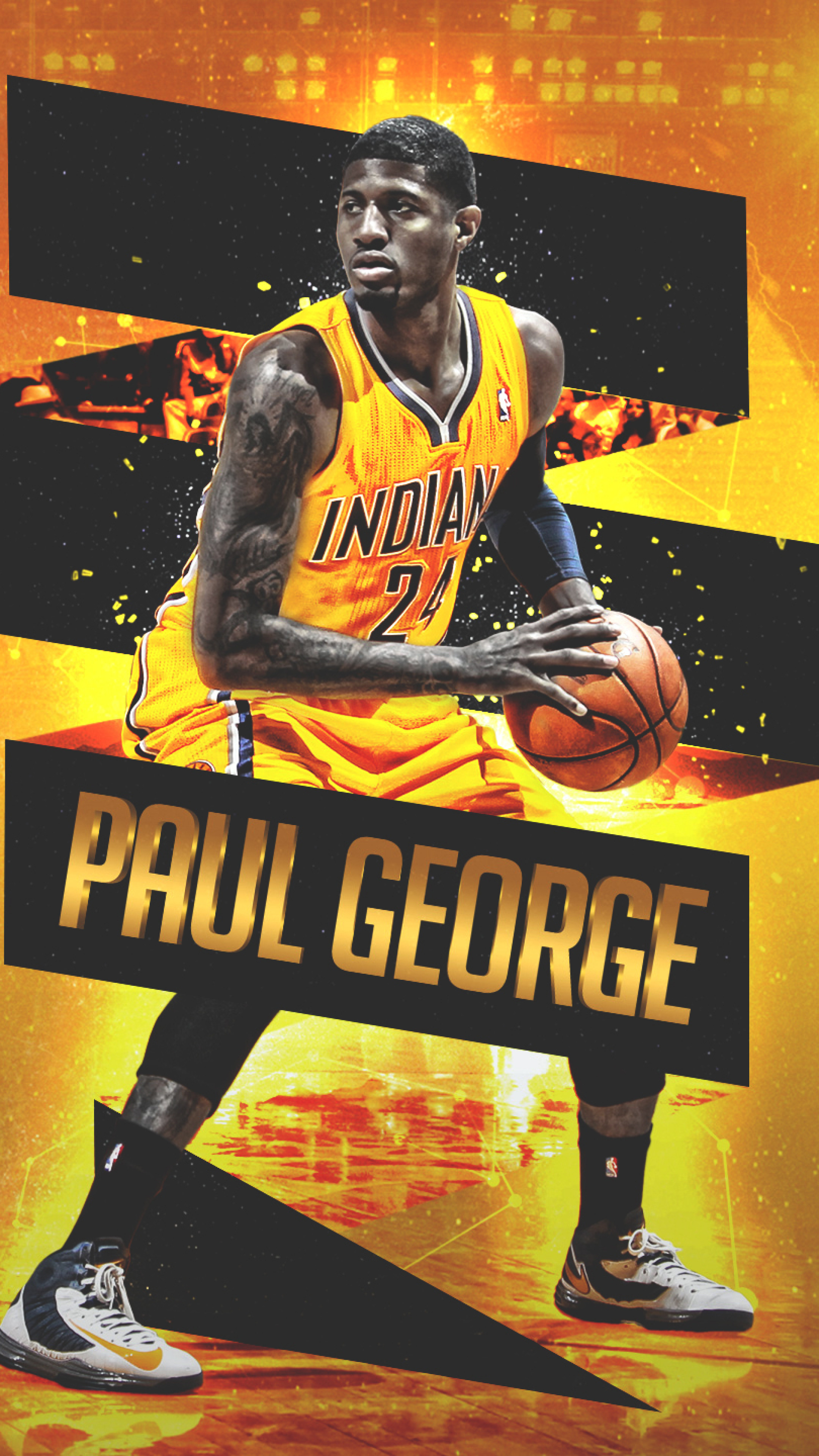 2160x3840  Wallpaper paul george, indiana, pacers, basketball, nba