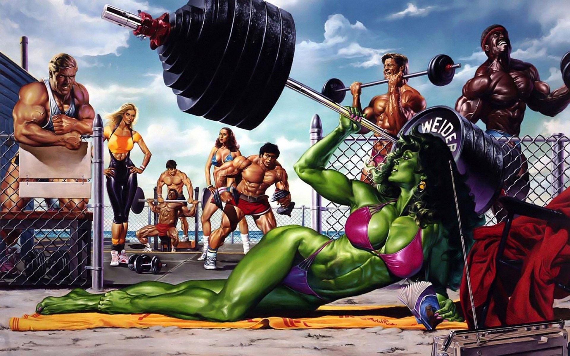 1920x1200 She-Hulk images She-Hulk - Bikini Weight Lifting HD wallpaper and  background photos