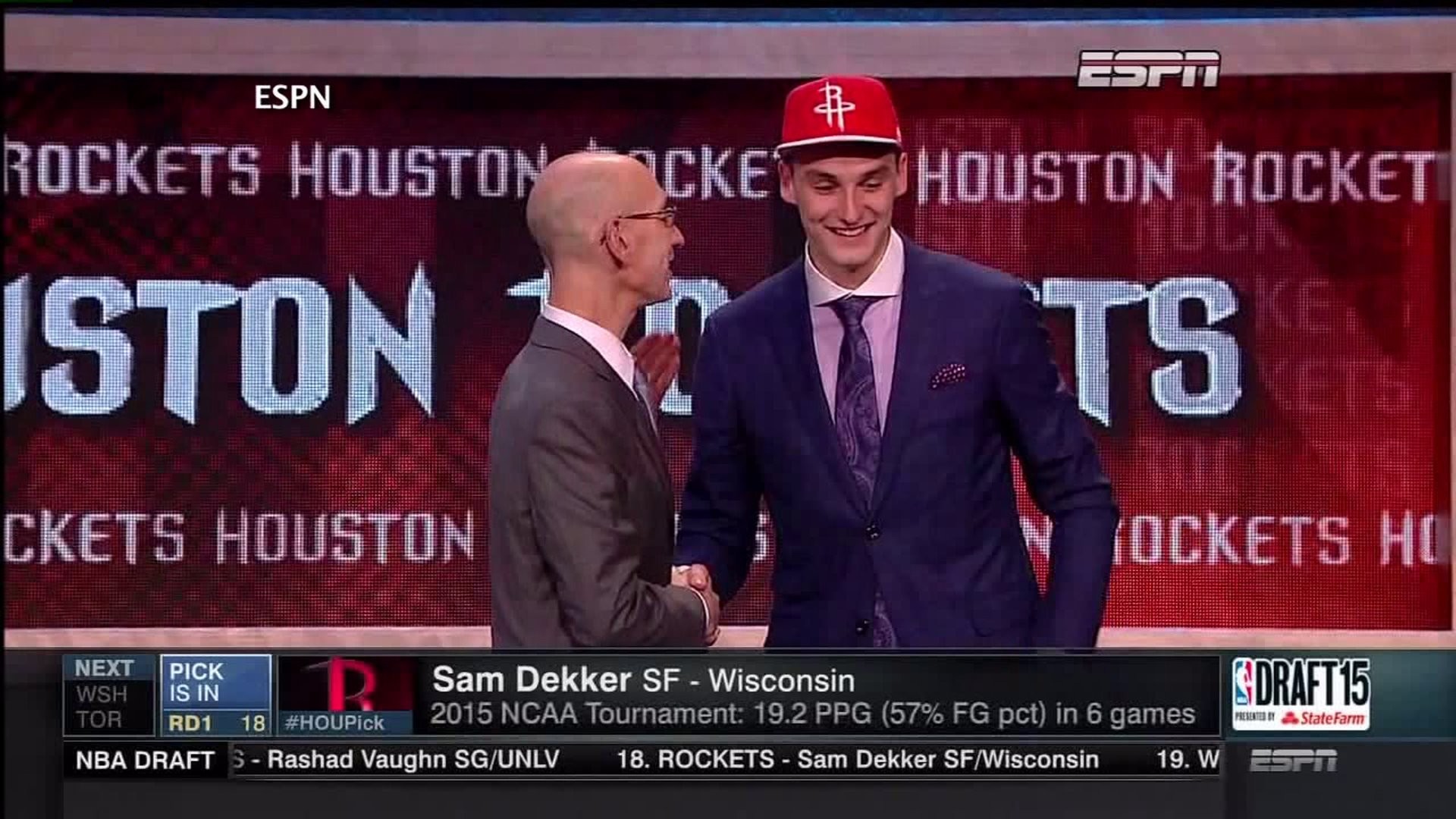1920x1080 Sam Dekker to Houston Rockets in NBA Draft