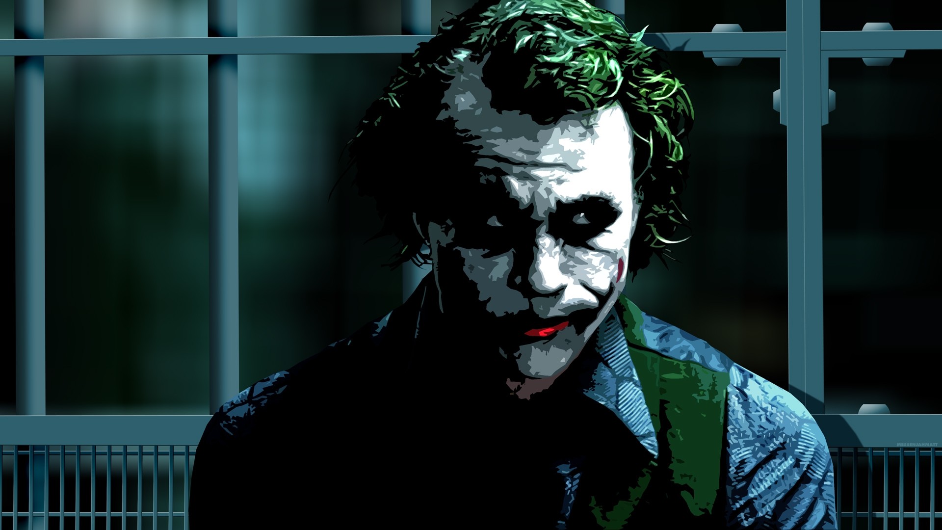 1920x1080 The Dark Knight, Joker, Heath Ledger, Painting