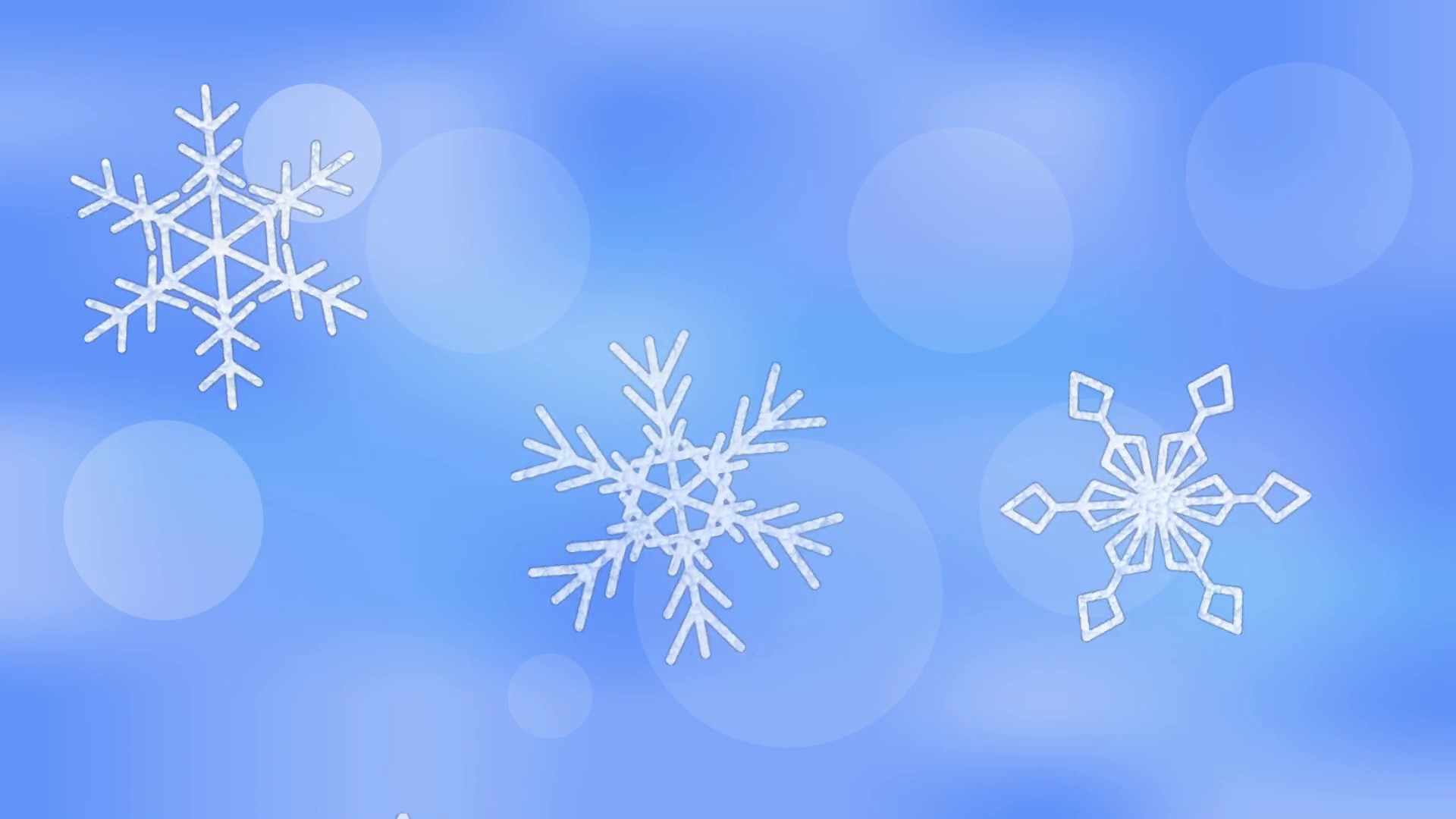 1920x1080 Snowflakes falling on blurry bokeh blue background. Motion Background -  VideoBlocks
