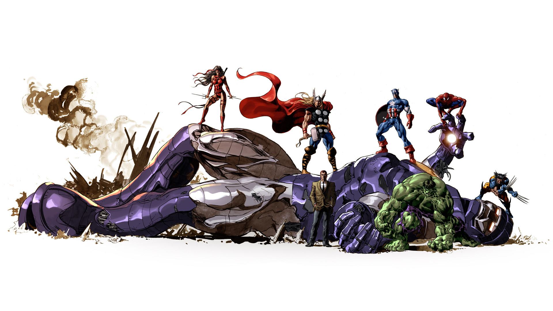 1920x1080 Marvel superheroes wallpaper