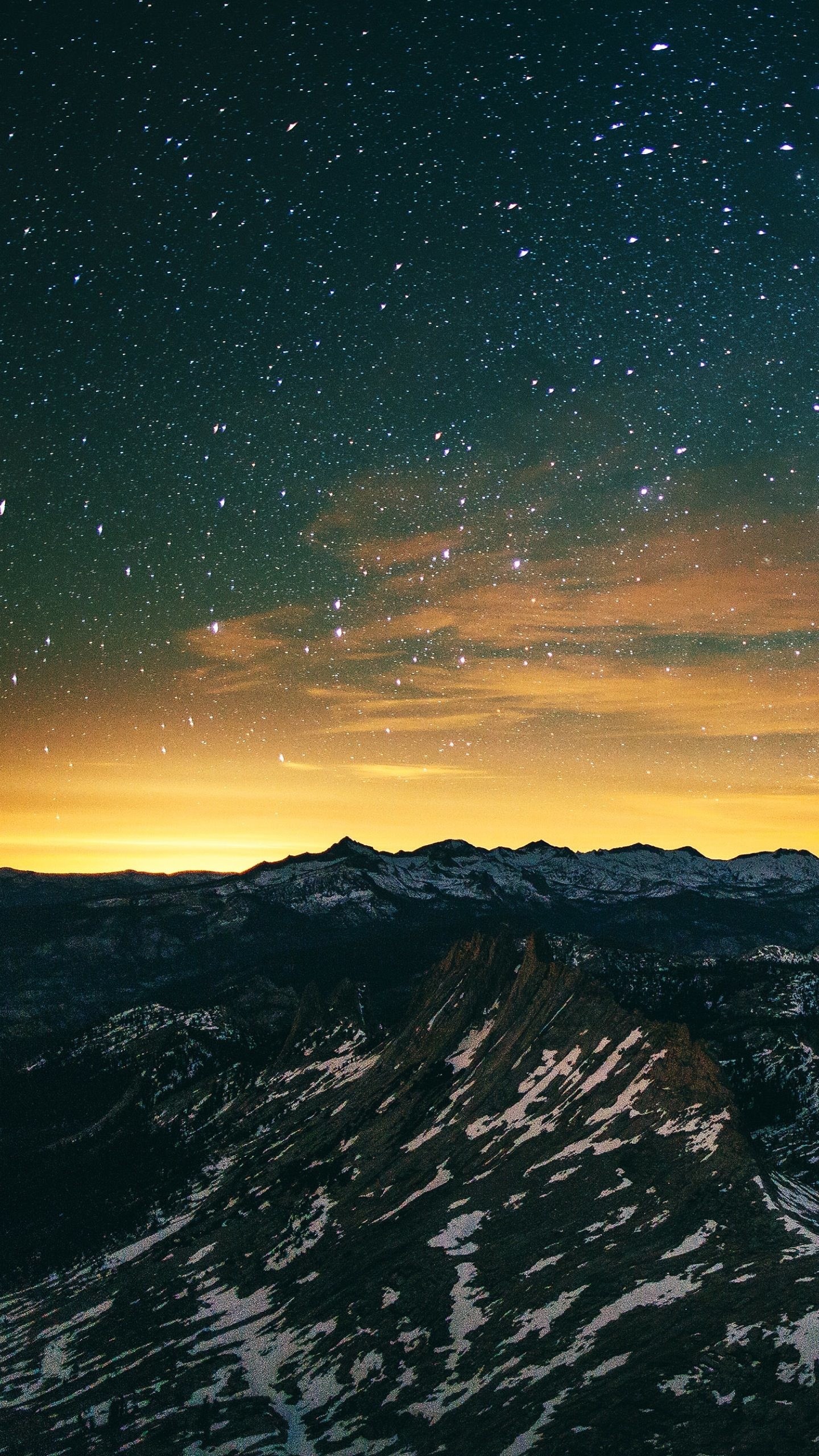 1440x2560  Mountain landscape night sky Android SmartPhone Wallpaper
