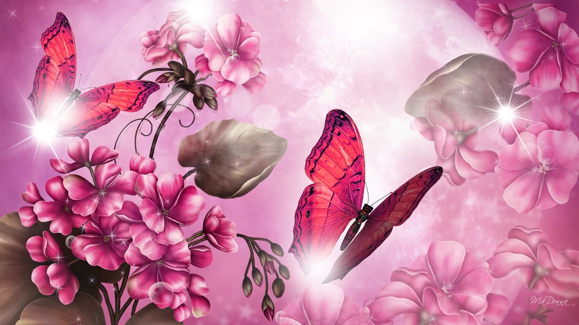 1920x1080 butterfly wallpaper pink diamond
