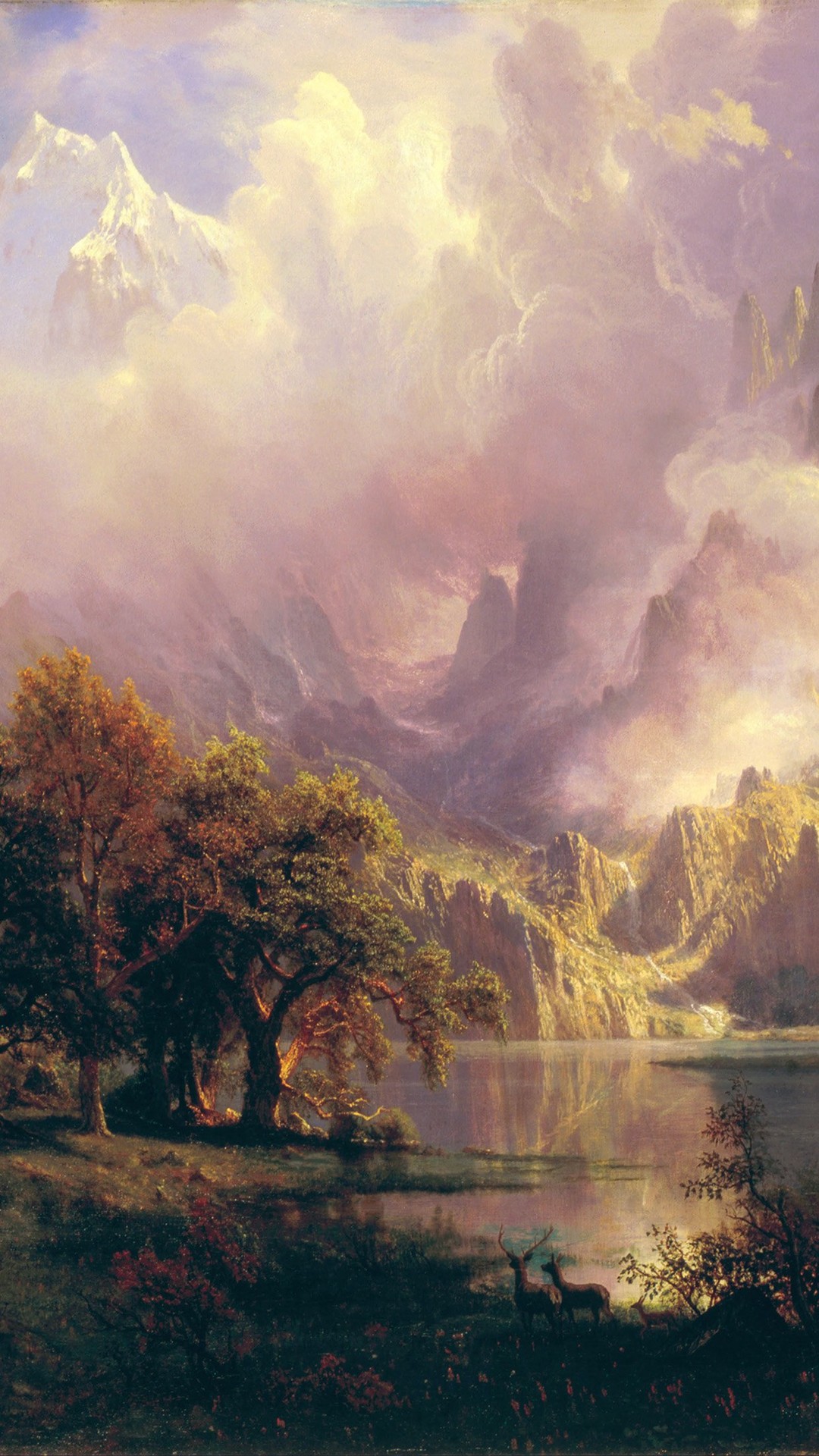 1080x1920 Albert Bierstadt Classic Painting Art #iPhone #6 #plus #wallpaper