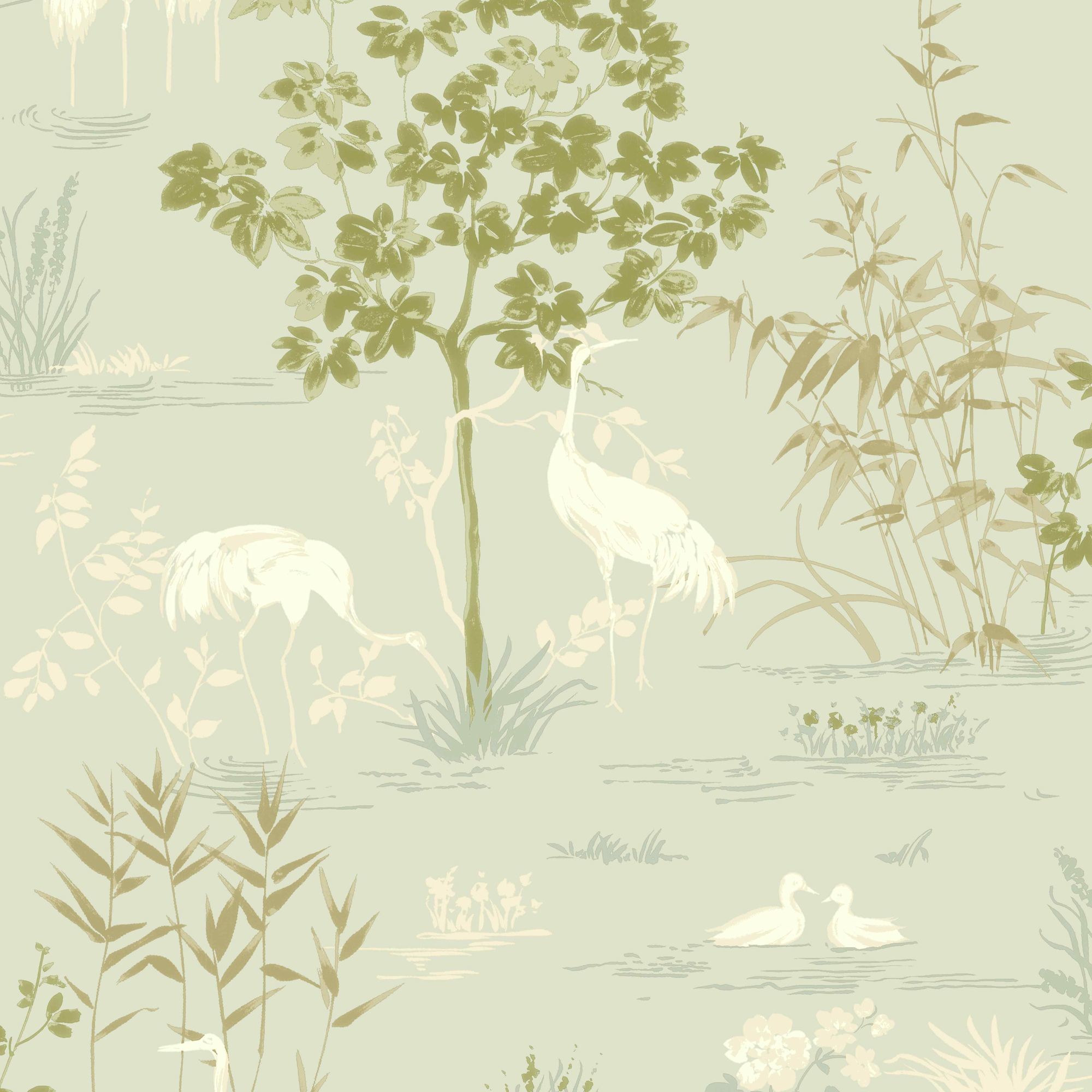 2000x2000 Colours Isabelia Duck Egg Trees & Birds Wallpaper
