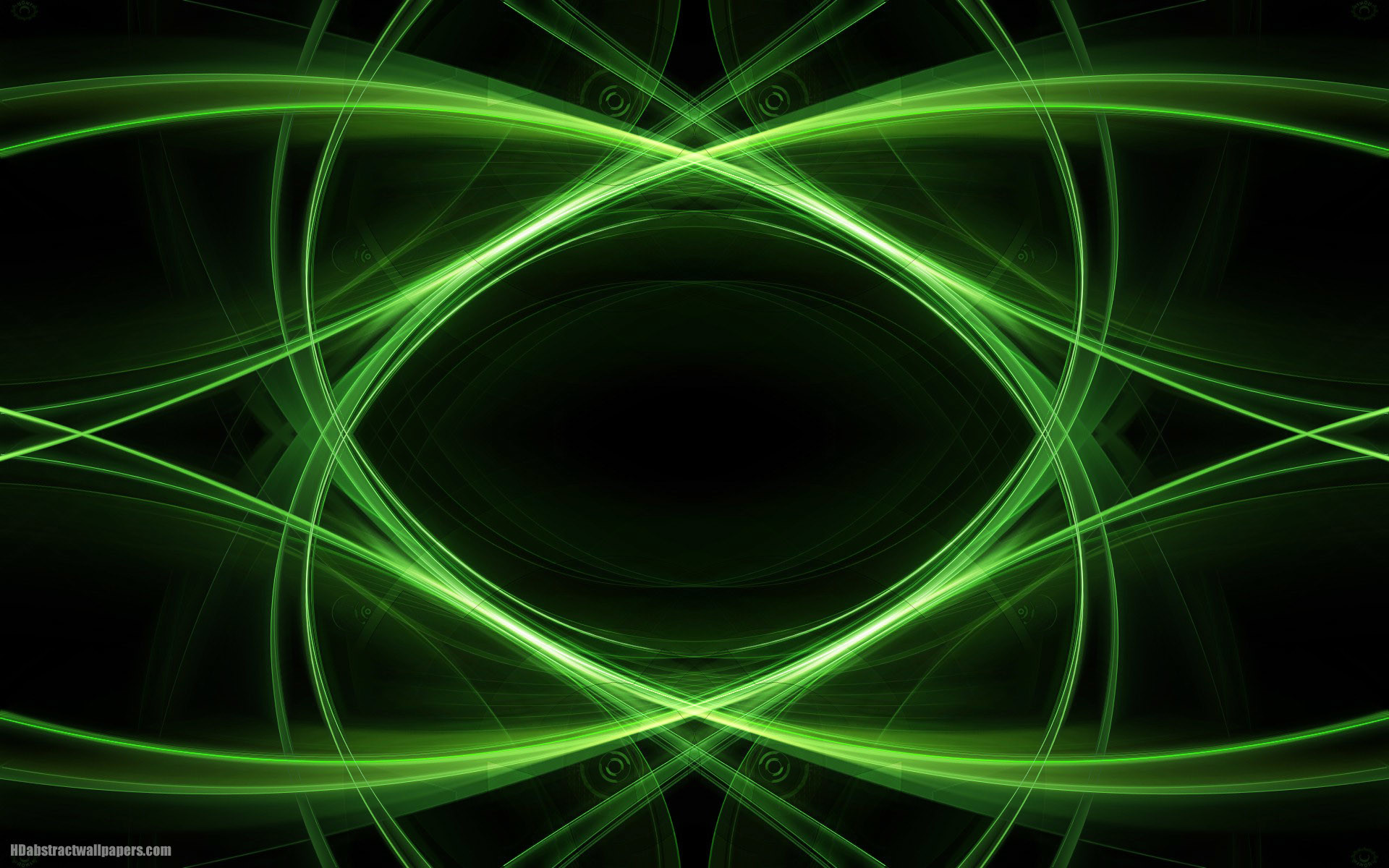 1920x1200 Black abstract wallpaper with green lines