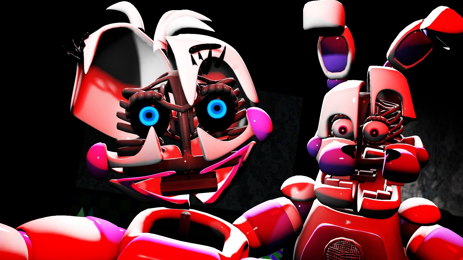 1920x1080 SFM FNAF FUNTIME BONNIE FUNTIME CHICA IN FNAF 2 JUMPSCARE SISTER LOCATION  HORROR SCENE - YouTube
