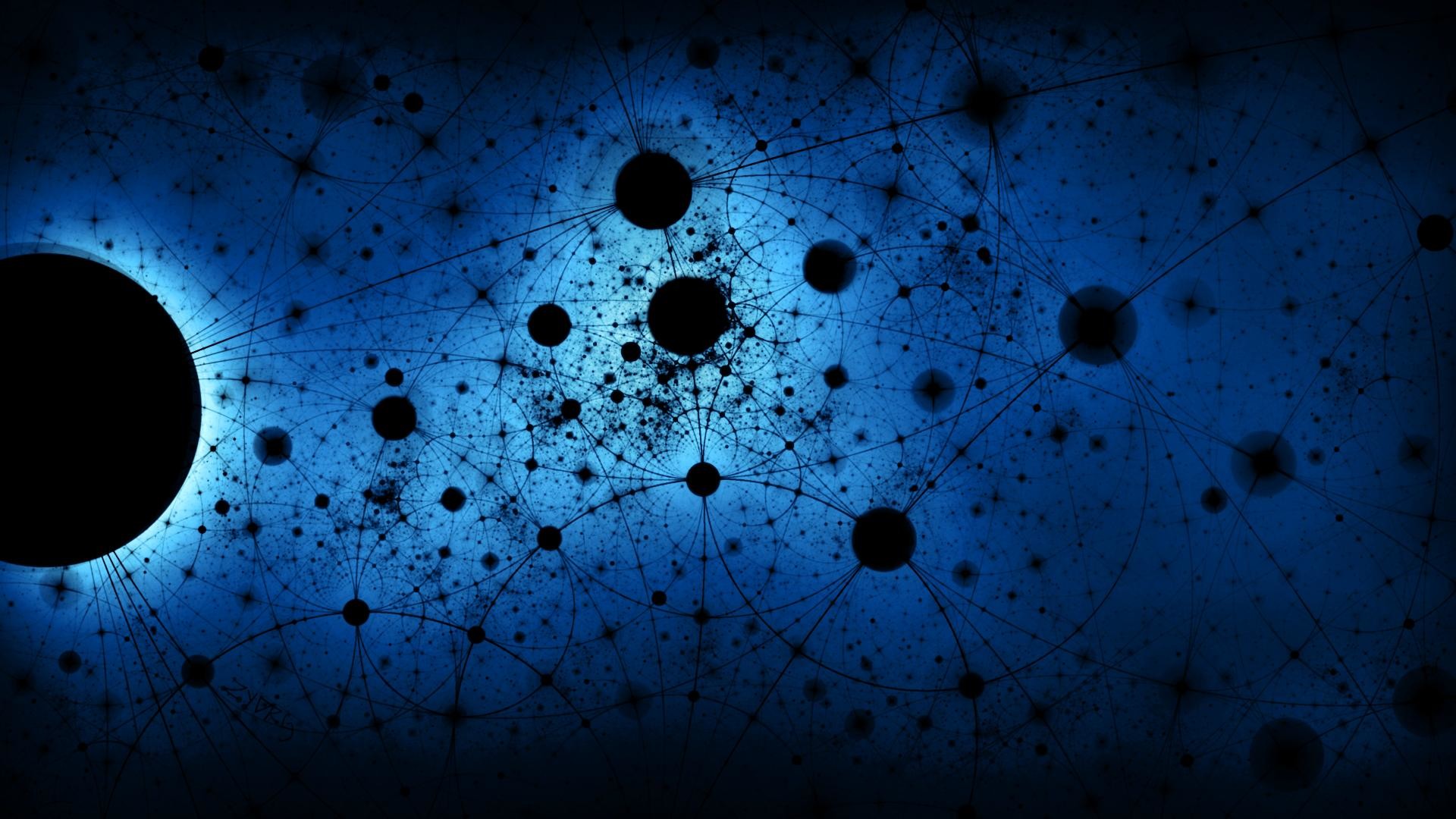 1920x1080 Black and blue abstract wallpaper 20. Â«