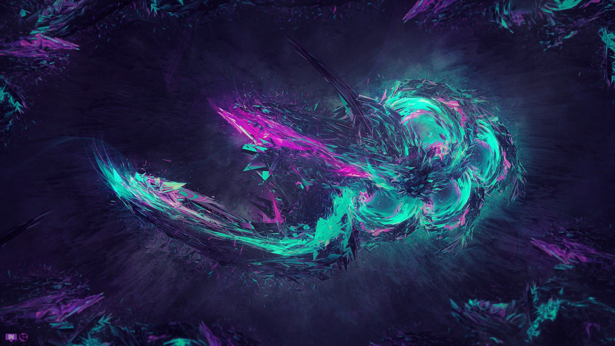 2560x1440 Purple and Teal Effects - Desktop Backgrounds