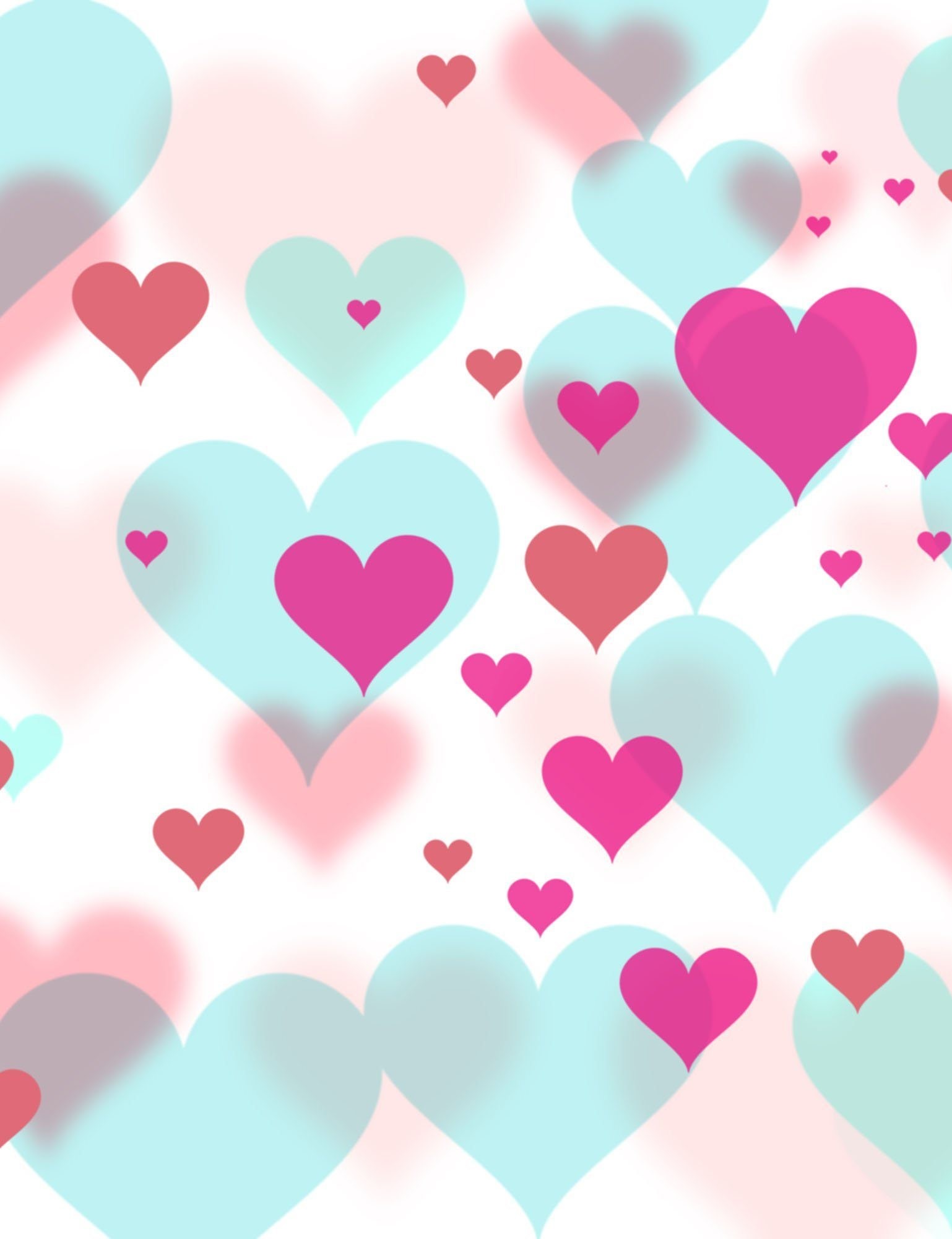 1538x2000 Pink And Red Hearts Printed On Bokeh Hearts Background For Holiday Backdrop  - Shop Backdrop ...