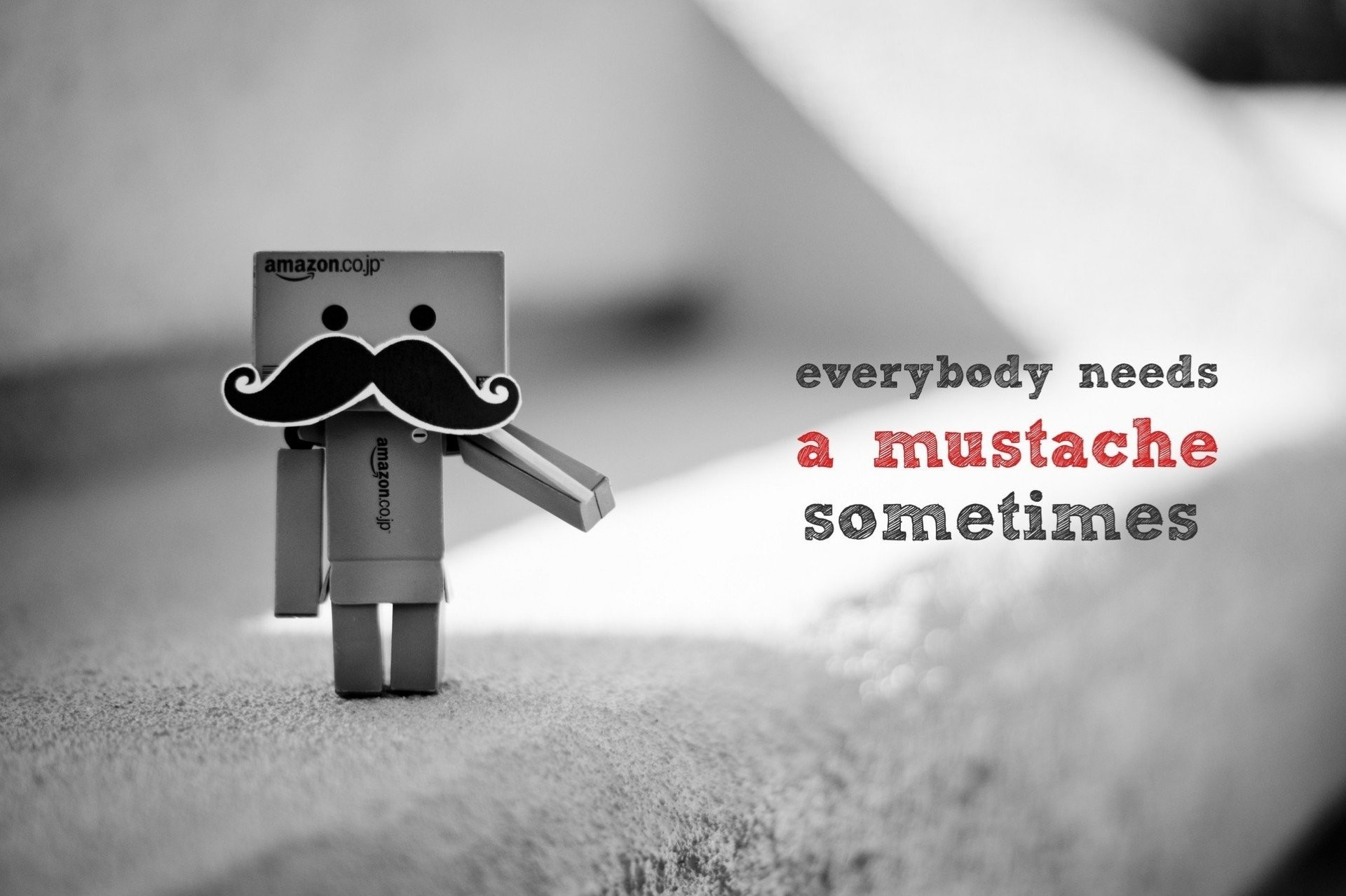 1920x1278 mustache black and white danbo toys