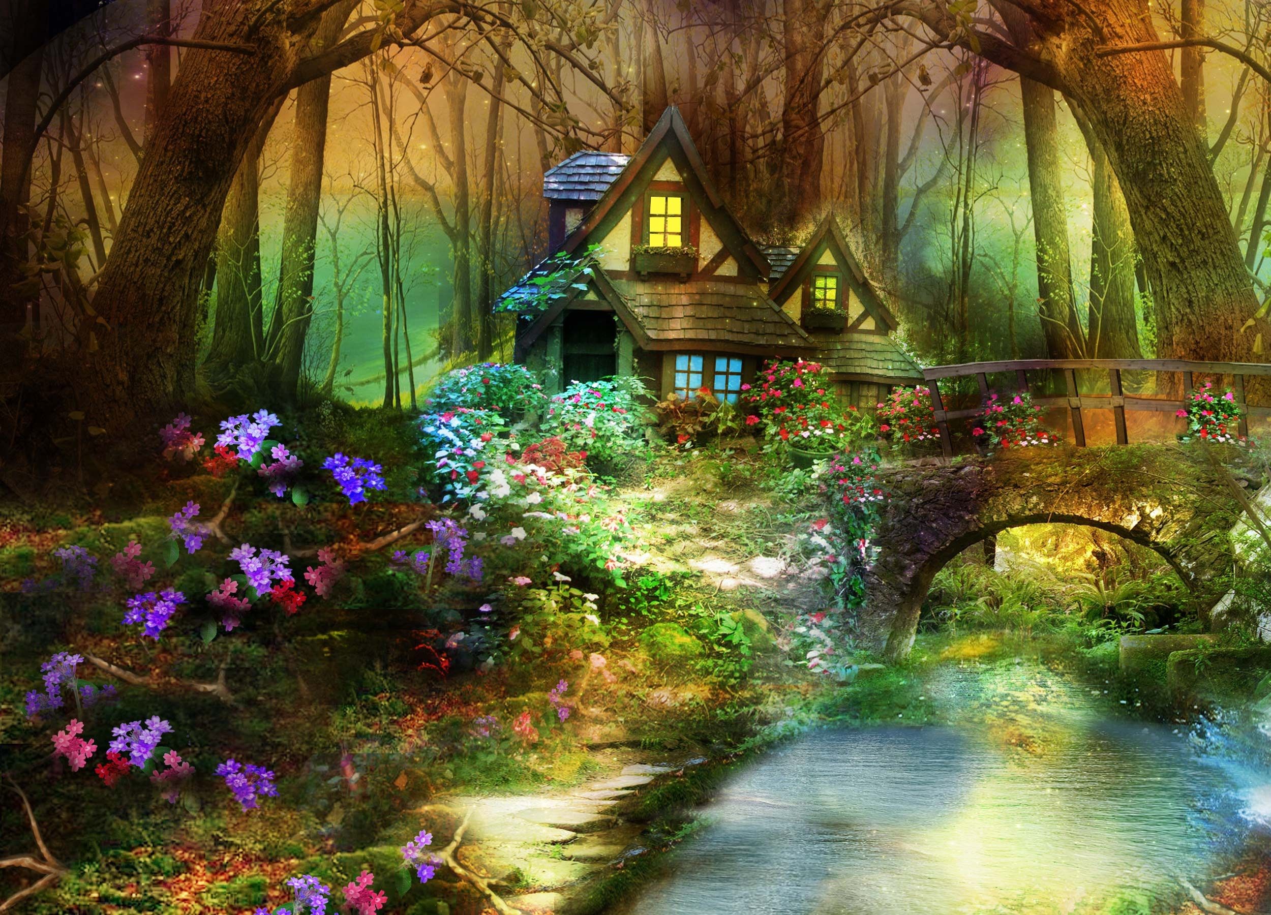 2500x1800 wallpaper fantasy nature forest - Google Search