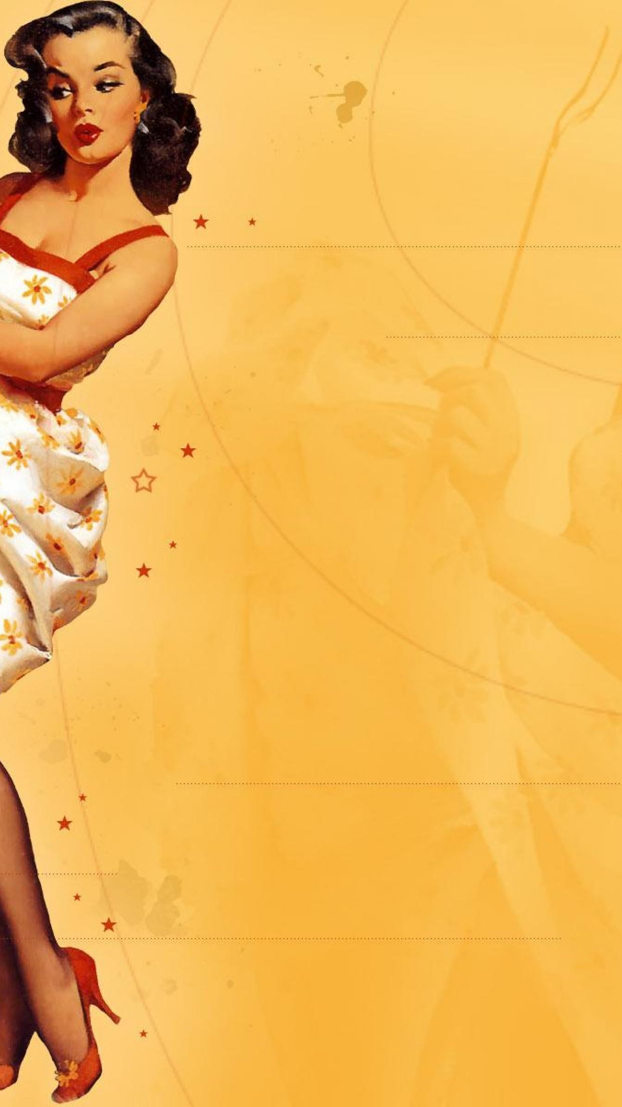 1242x2208 Girl Artistic Pinup Human Drawing Up HD Wallpapers, Desktop .