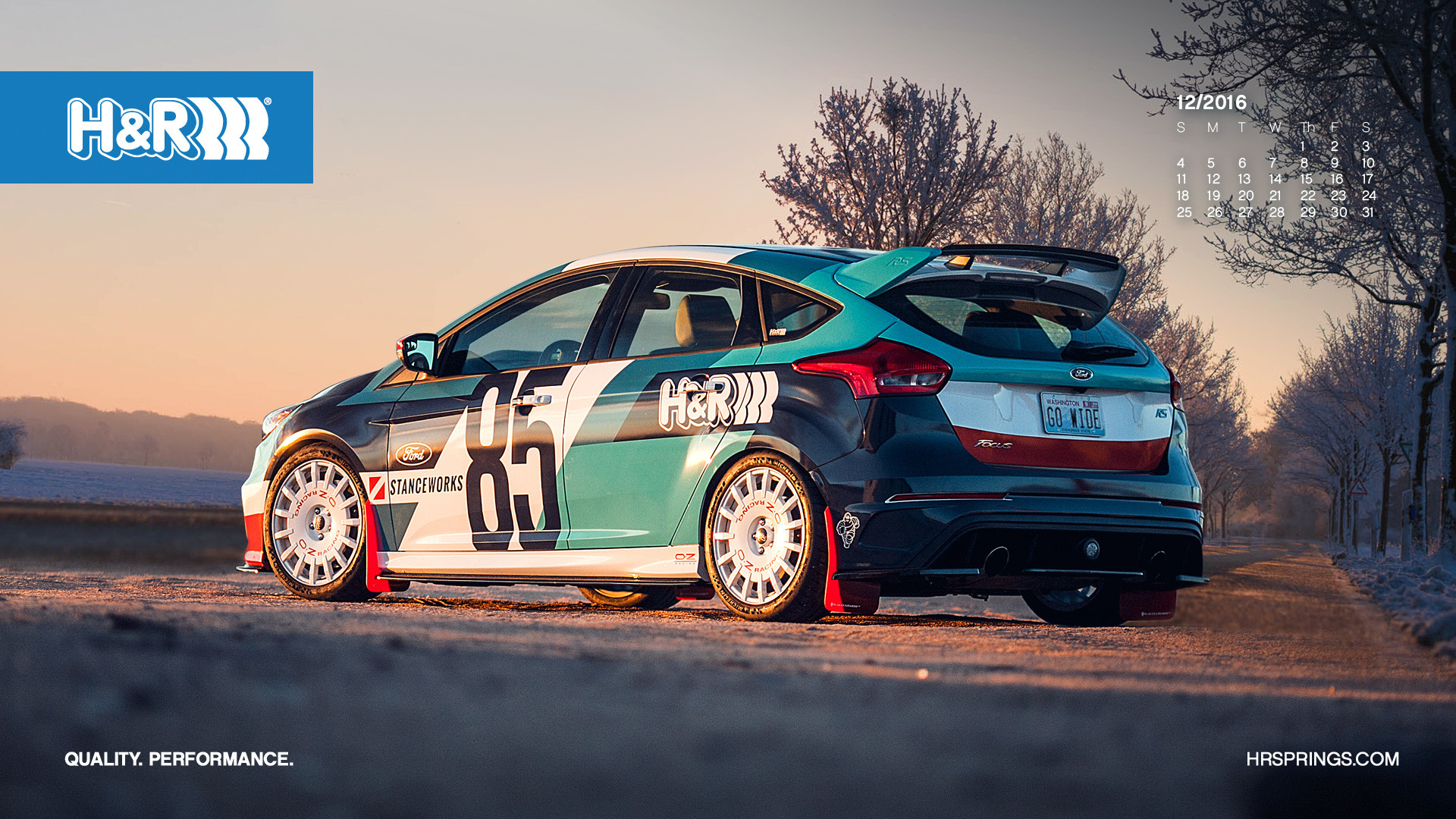 1920x1080 StanceWorks Wallpaper – The H&R x StanceWorks Ford Focus RS