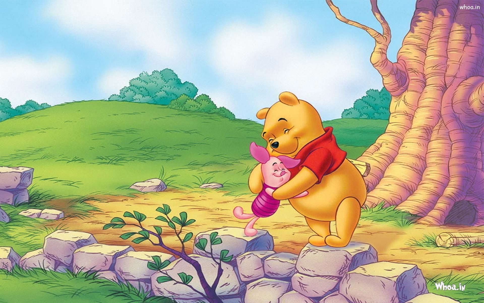 1920x1200 WhatsAppGoogle +. Winnie The Pooh Hug To Piglet Animated Wallpaper