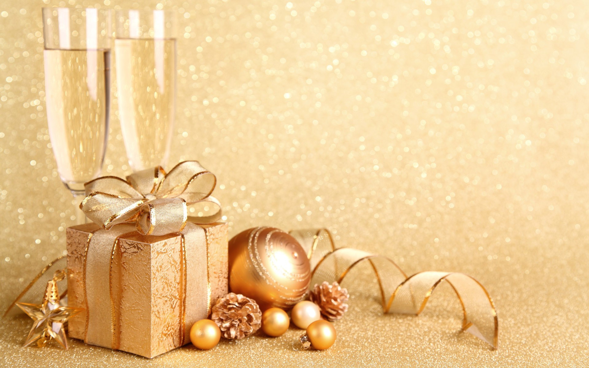 1920x1200 Gold Holiday Wallpapers Picture
