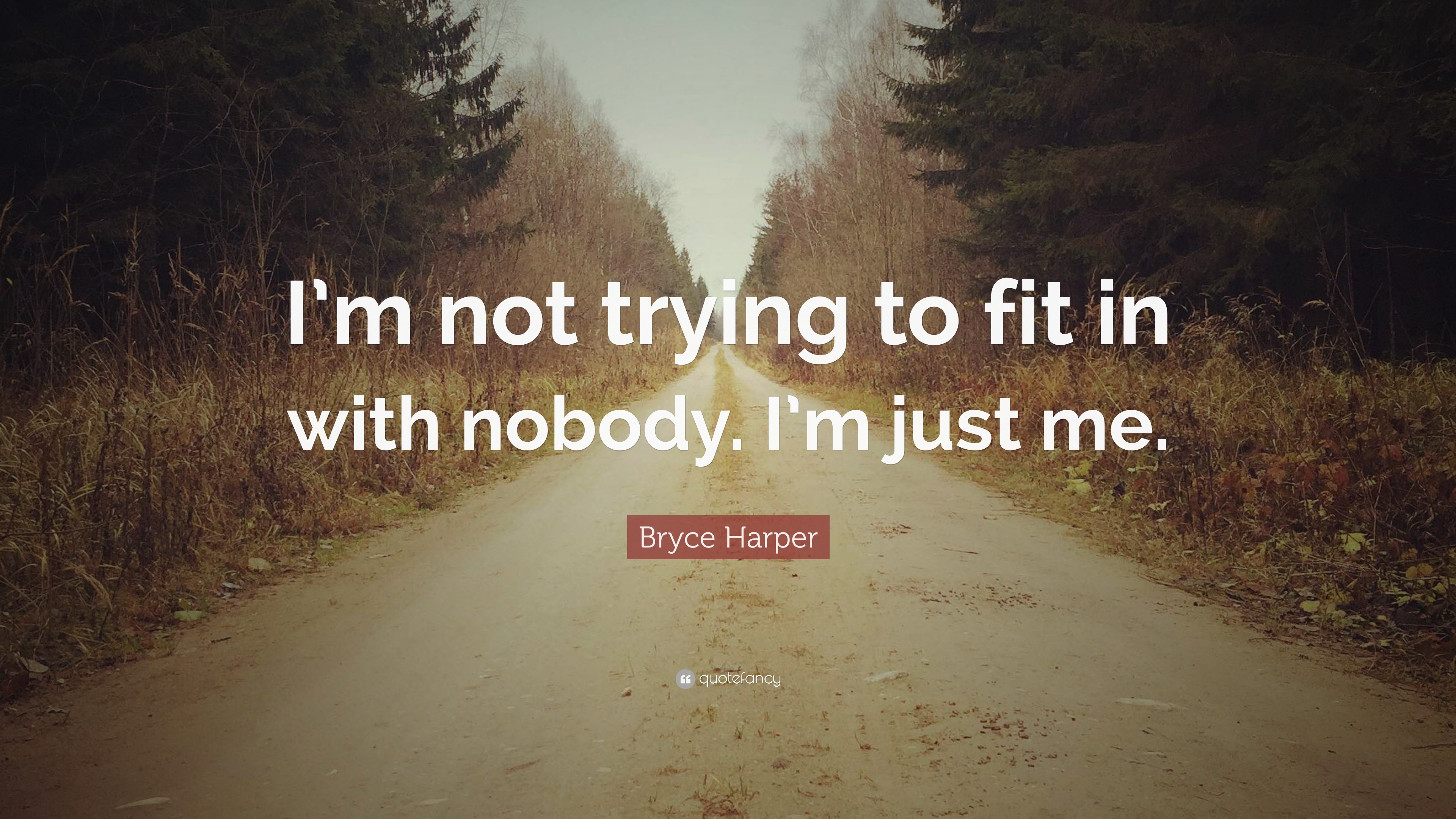 3840x2160 Bryce Harper Quote: “I'm not trying to fit in with nobody.