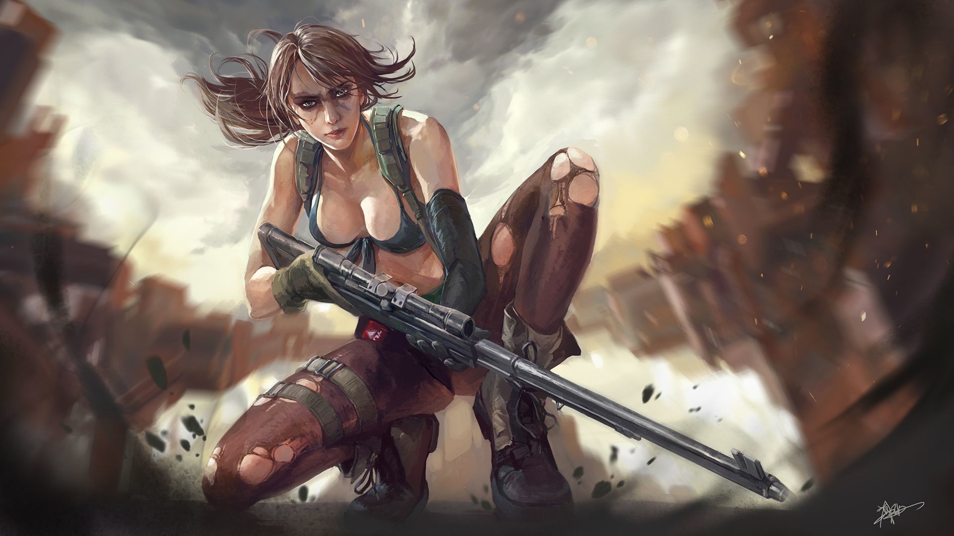 1920x1080 Video Game - Metal Gear Solid V: The Phantom Pain Quiet (MGS) Wallpaper