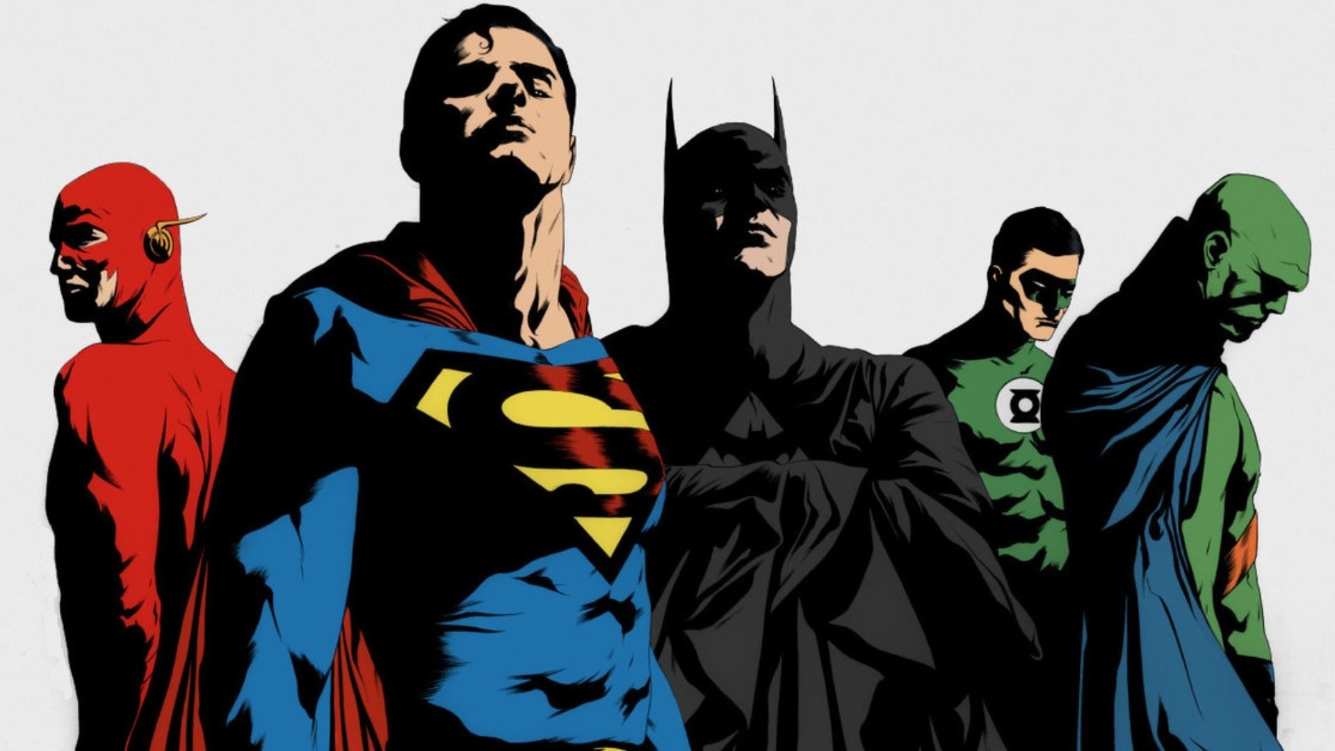1920x1080 Batman Comics Dc-comics Flash Superhero Green Lantern Justice League  Superheroes Superman