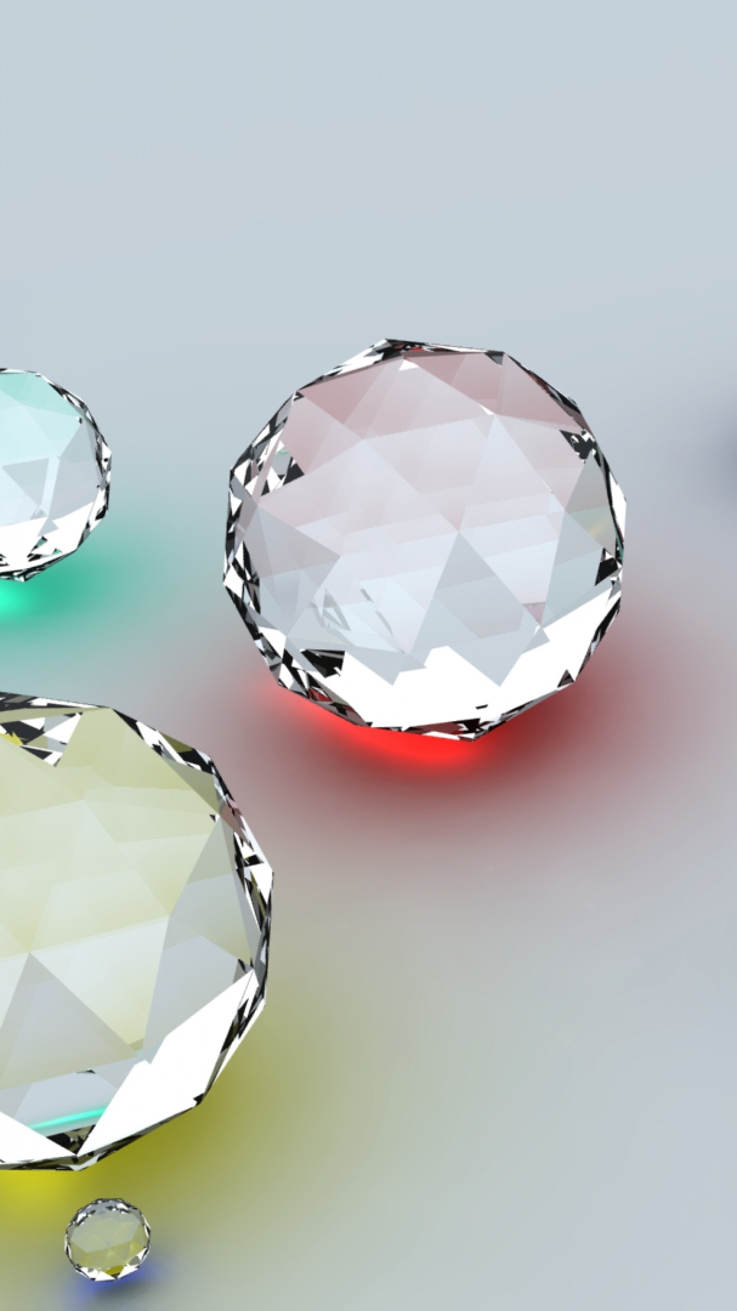 1440x2560  Wallpaper diamonds, shape, reflection, surface