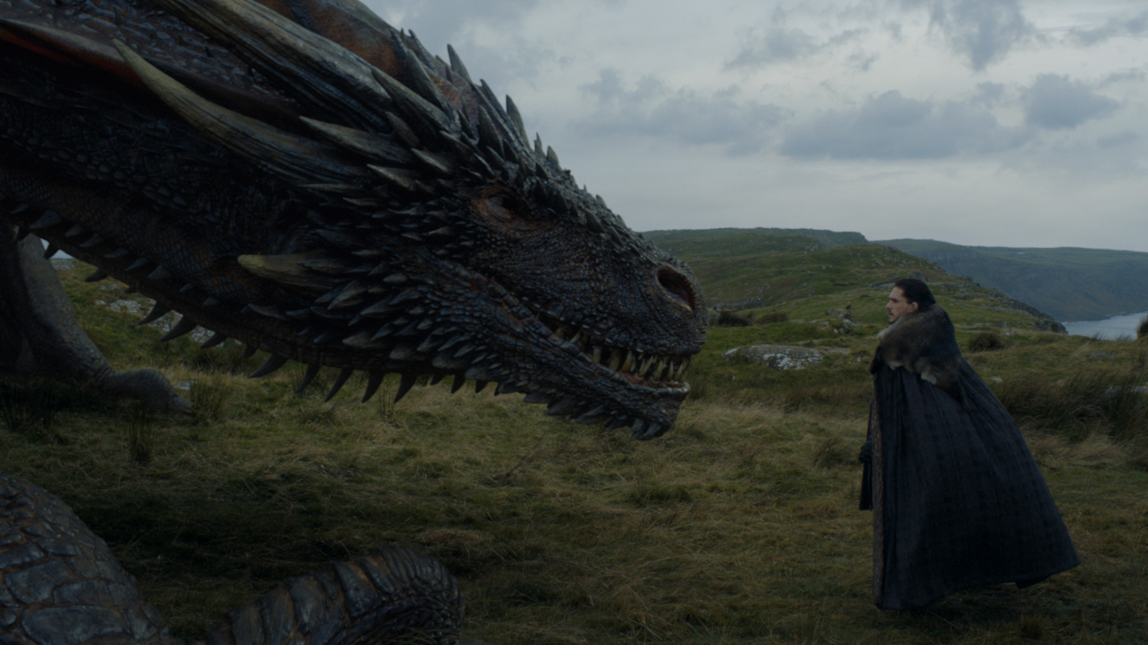 3733x2100 Game of Thrones Season 7 Eps 5 Dragon Jon Snow Wallpaper