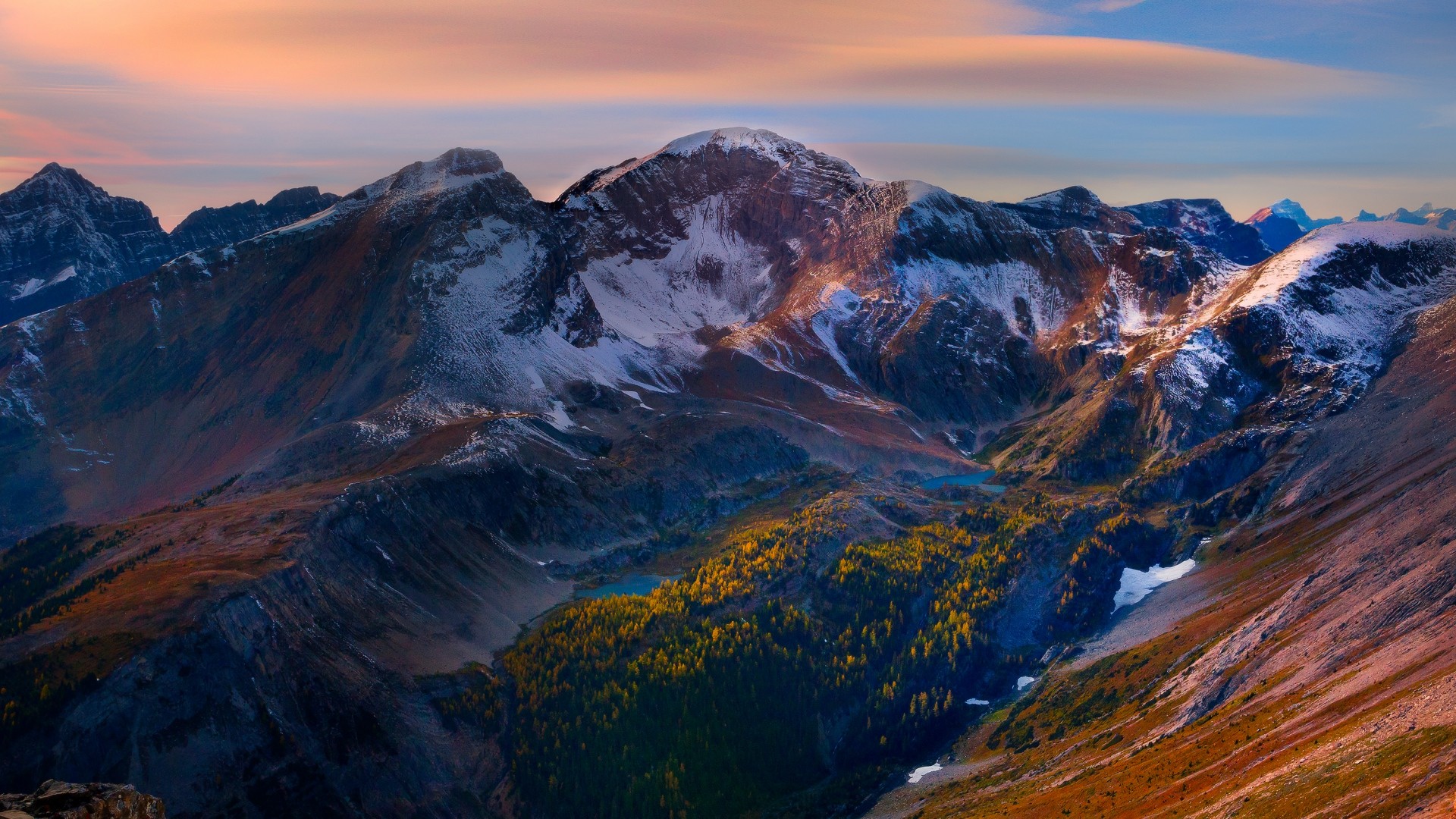 1920x1080  Wallpaper mountain, peaks, sky, beautiful scenery