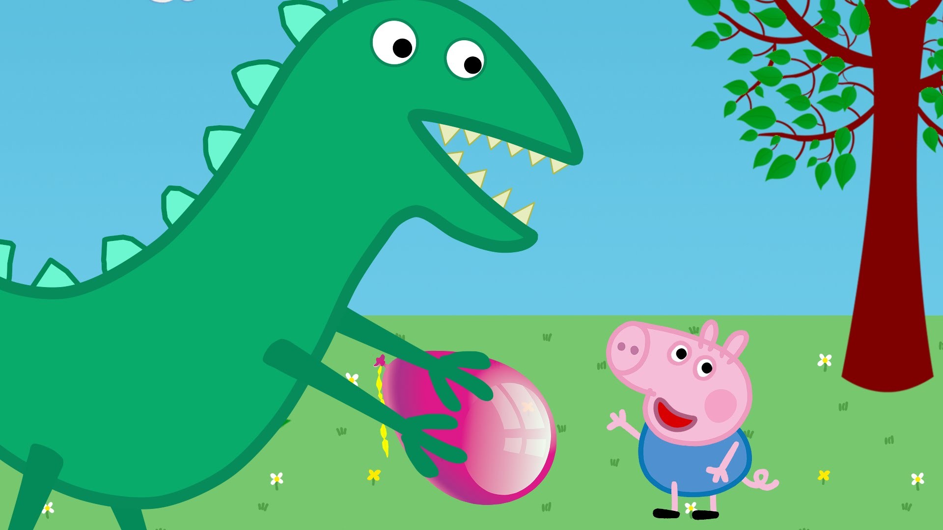 1920x1080 Peppa Pig New episodes 2016 * George crying - Mr.Dinosaur saves George's  balloon - YouTube