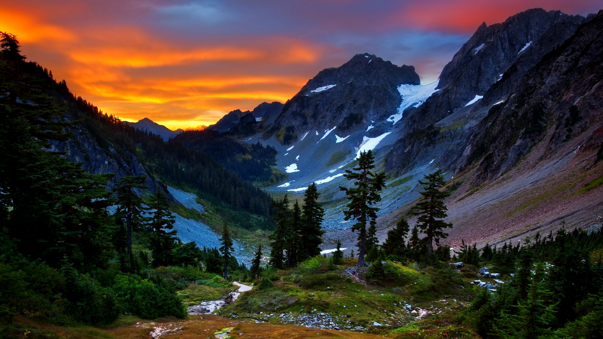 2560x1440 Earth - Mountain Earth Landscape Beautiful Valley Tree Sky Sunset Wallpaper