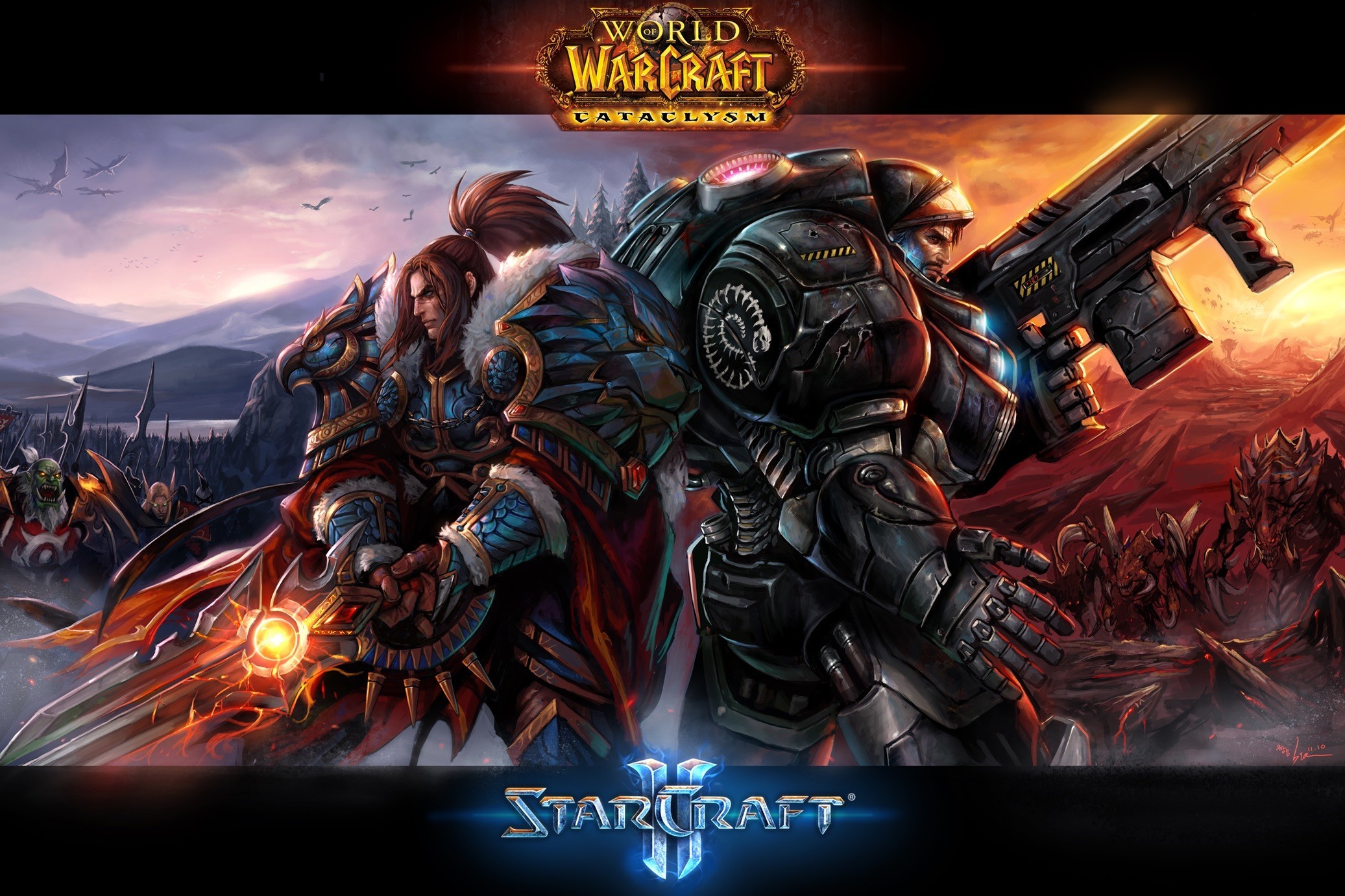2073x1382 Starcraft II, World Of Warcraft, World Of Warcraft: Cataclysm