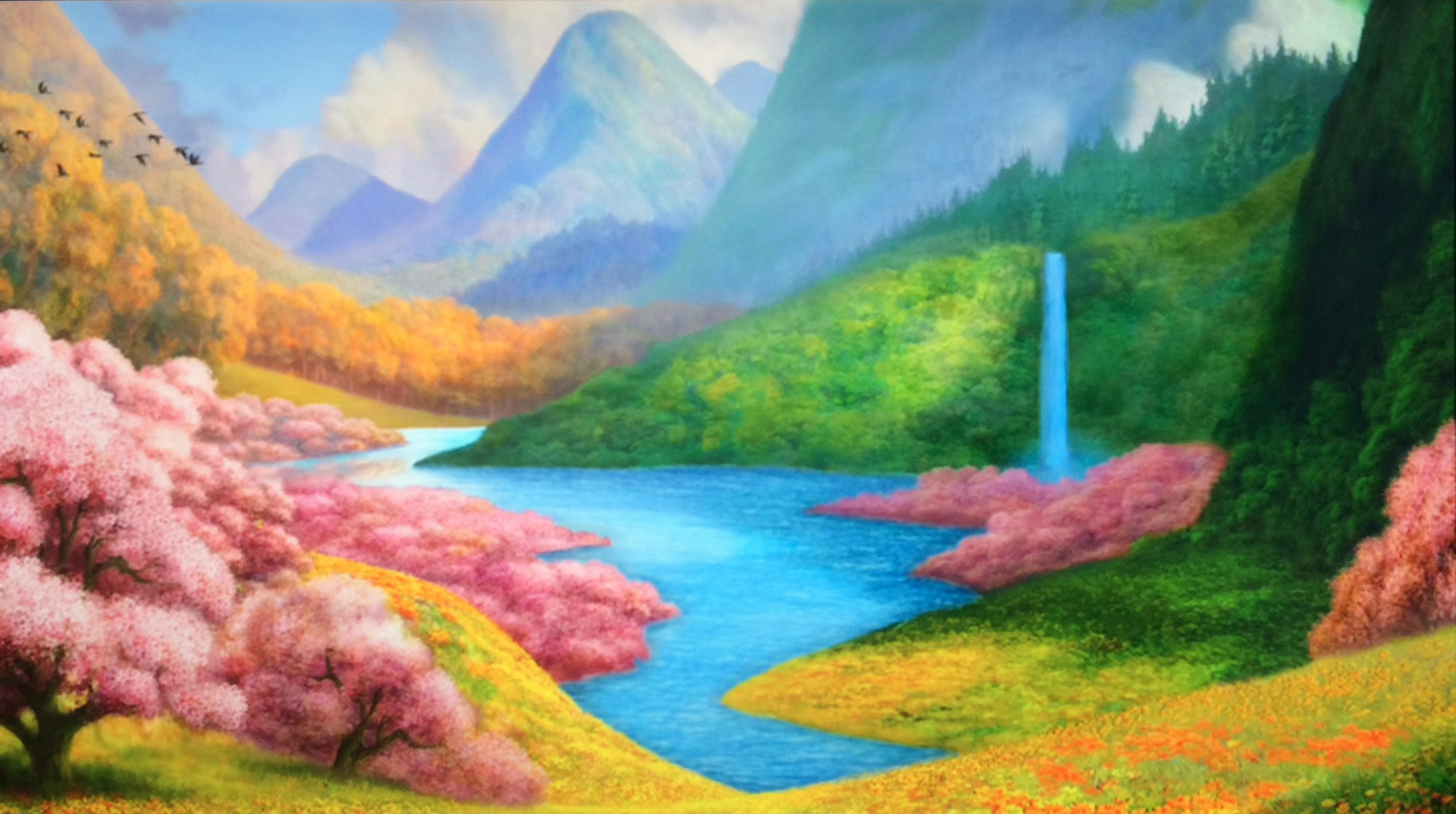 3206x1793 The initial background design, created by Barry Atkinson! You should  definitely check out more of his work. Just look at this masterpiece: