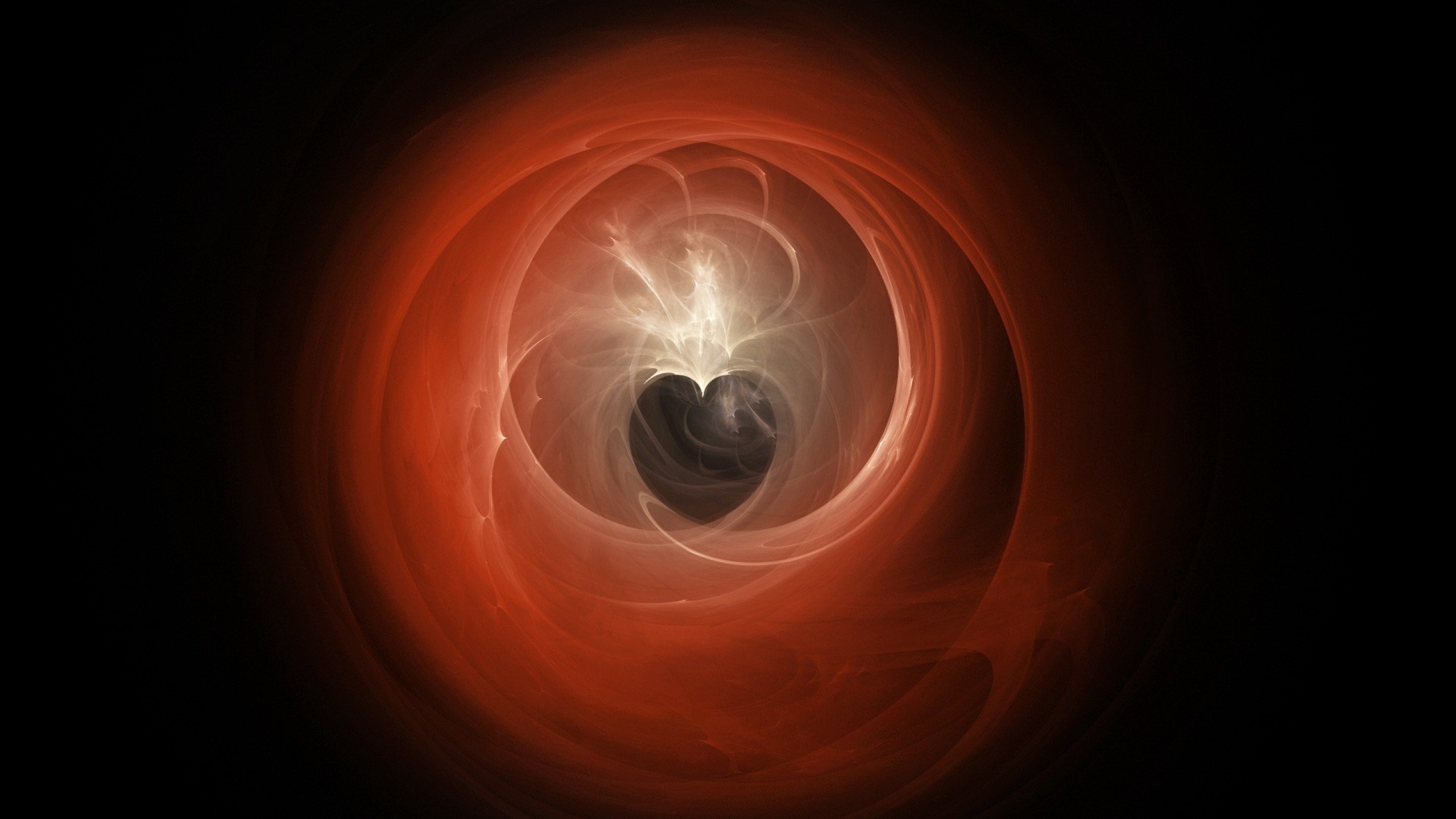 2560x1440 Dark Abstract Background Hearts ...