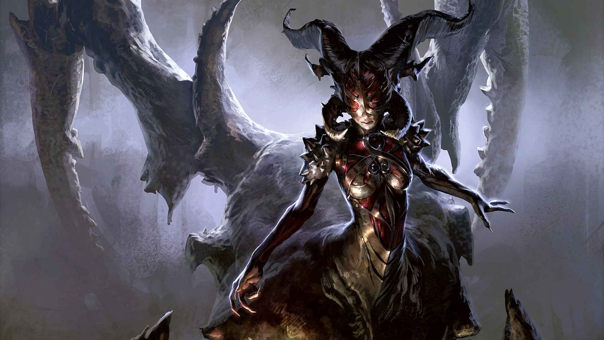 1920x1080 Artwork Demon Girl Demons Devil Fantasy Art Magic The Gathering