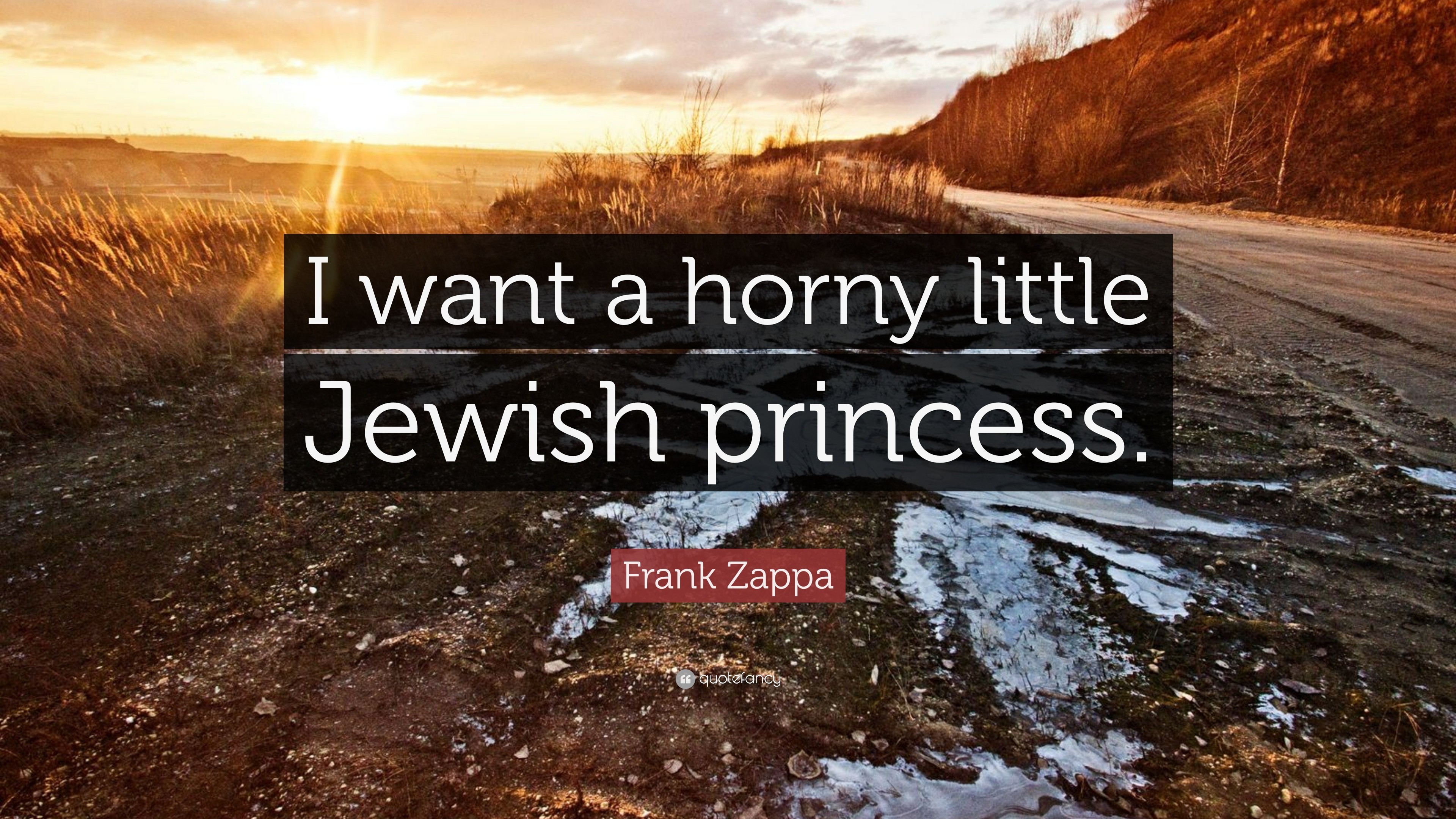 3840x2160 Frank Zappa Quote: “I want a horny little Jewish princess.”