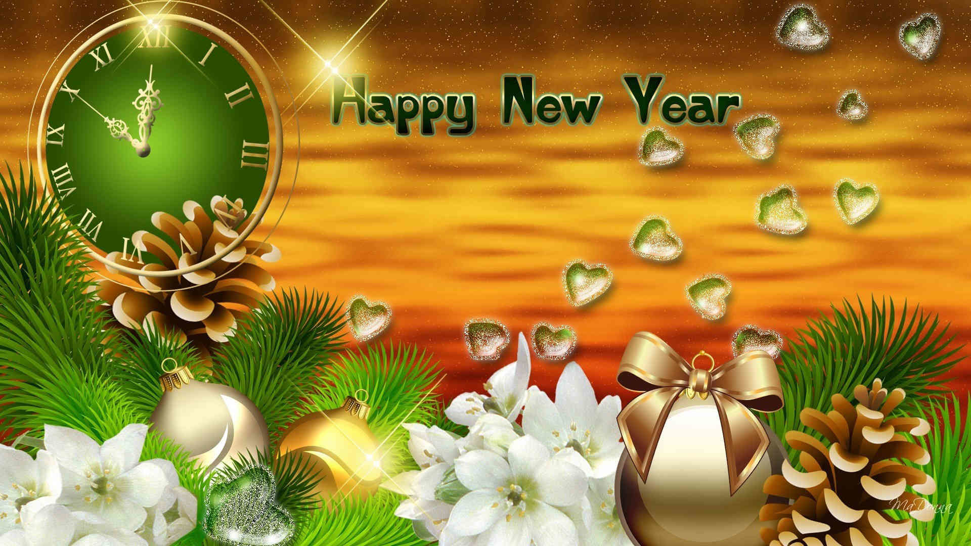 1920x1080 Happy New Year 2018 Wishes on Cards & Wallpaper