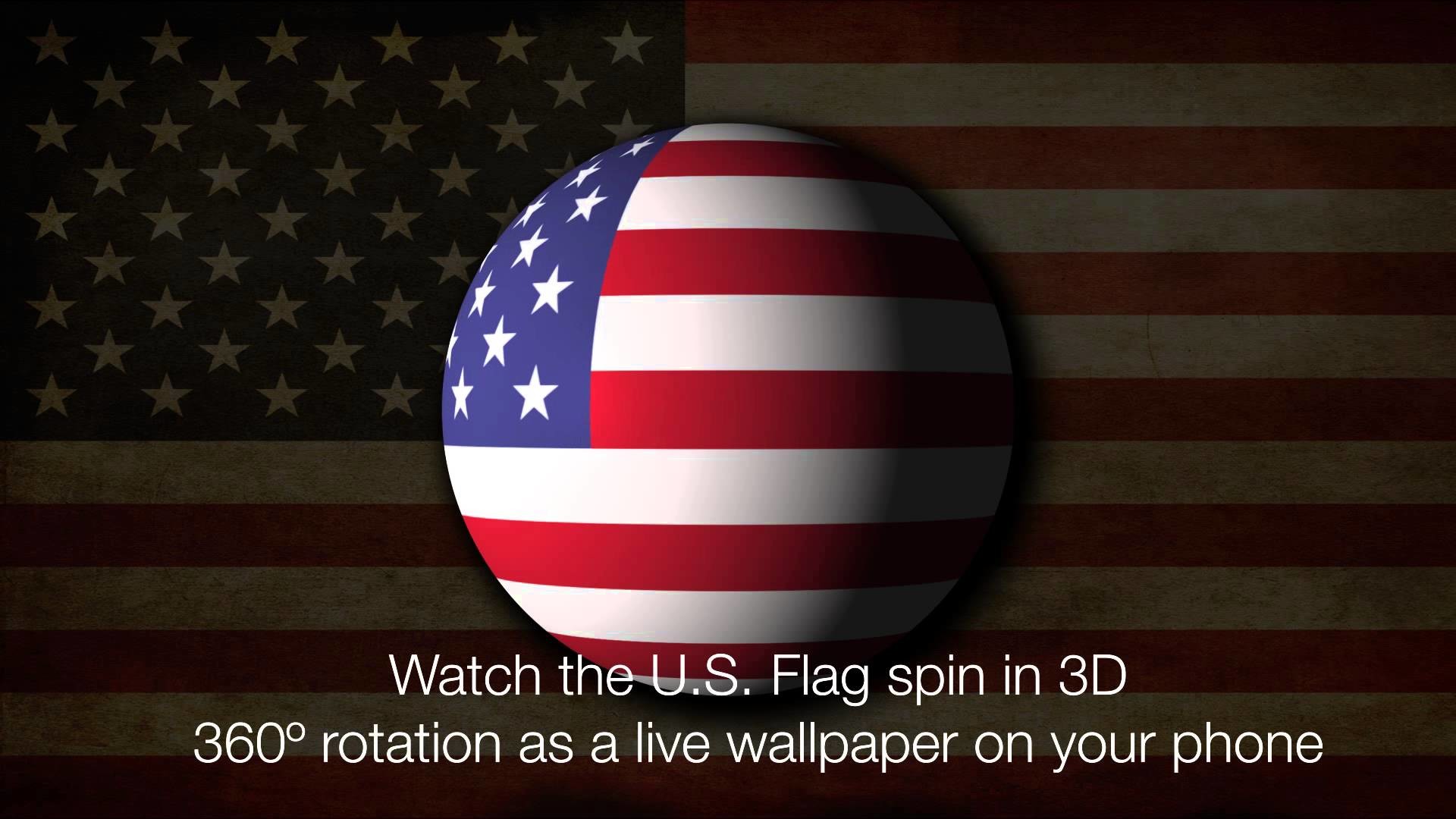 1920x1080 3D Spinning USA Flag Live Wallpaper