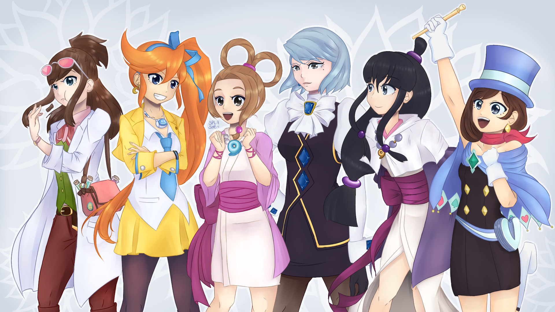 1920x1080 Girls of Ace Attorney by senapon