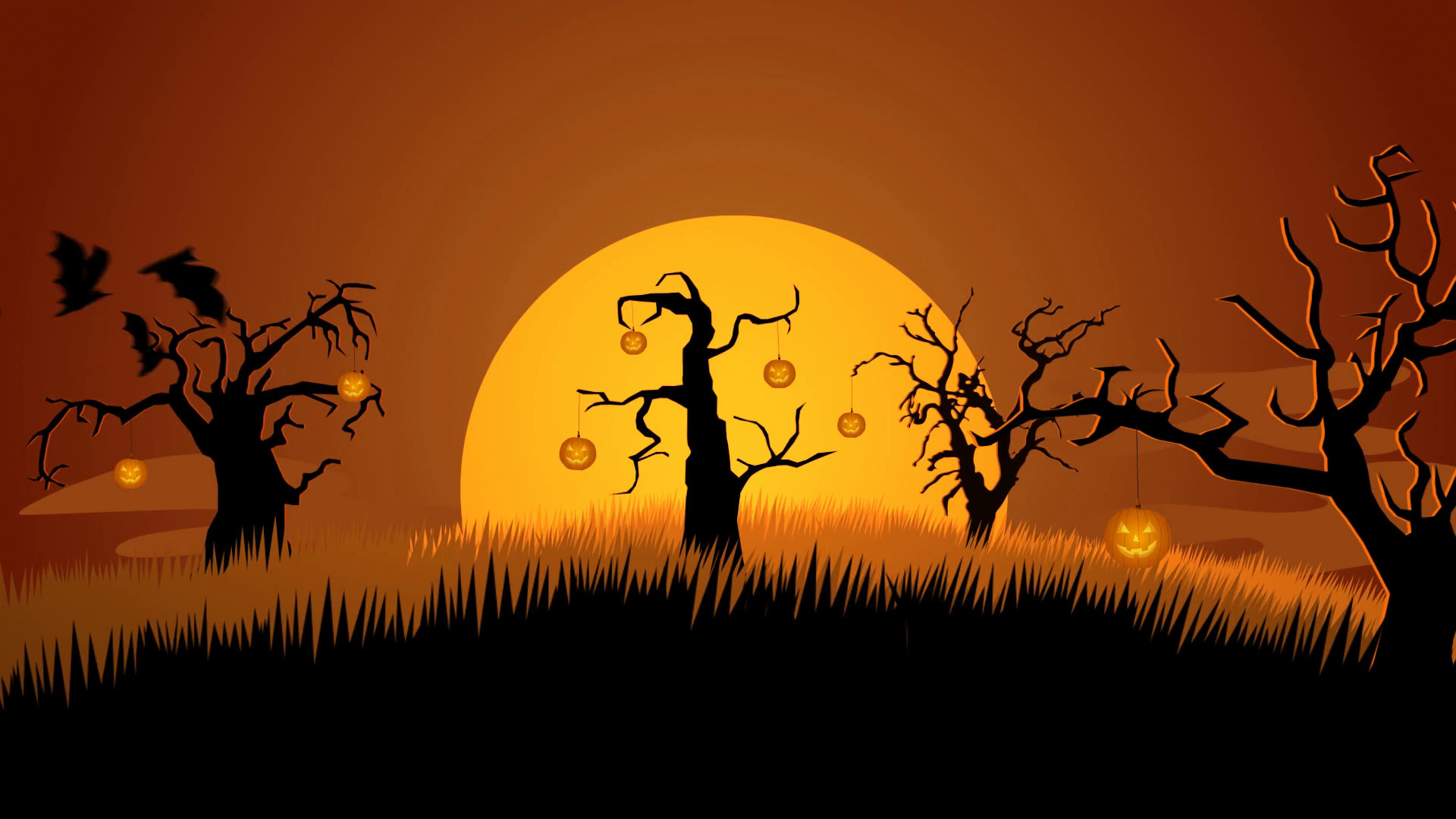 1920x1080 A Creepy Graveyard Halloween Background Scene. Spooky Trees Pumpkin Stock  Video Footage - VideoBlocks