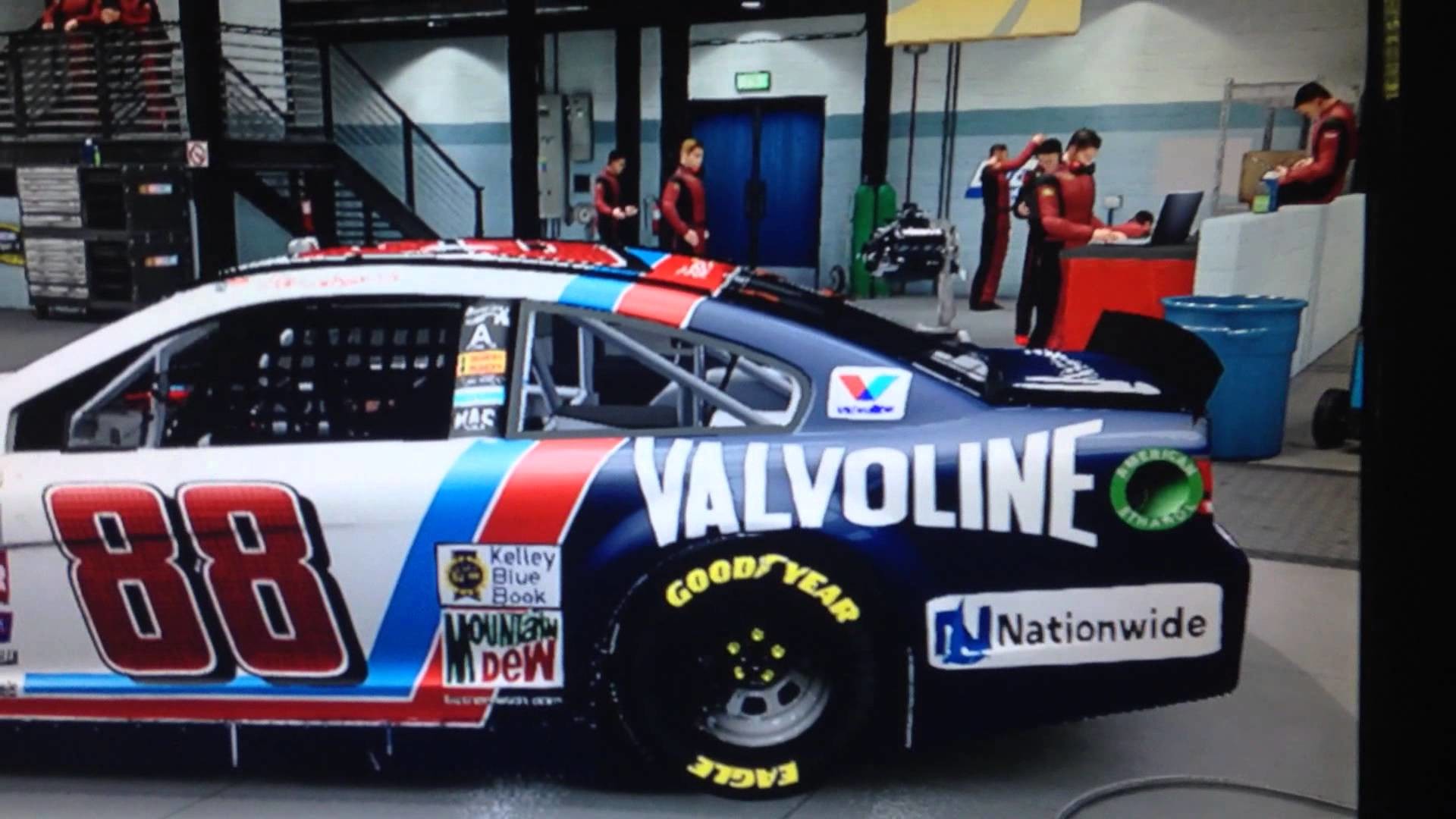 1920x1080 NASCAR 14/15 Garage: 2015 Dale Jr. Valvoline Throwback Custom Car