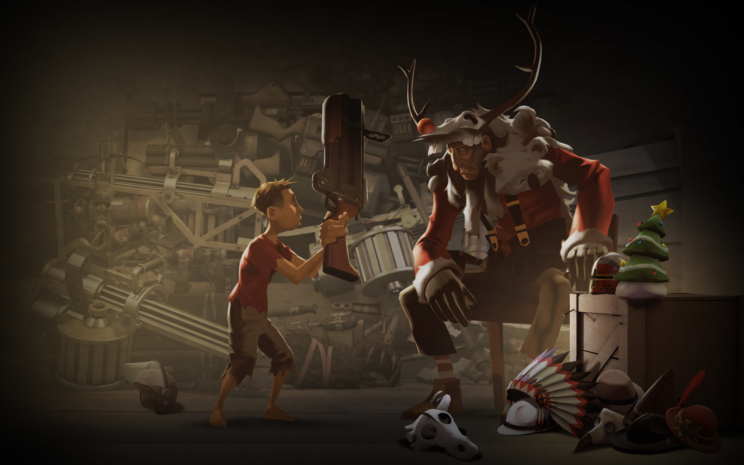 2560x1600 Download the Team Fortress Christmas Wallpaper, Team Fortress .
