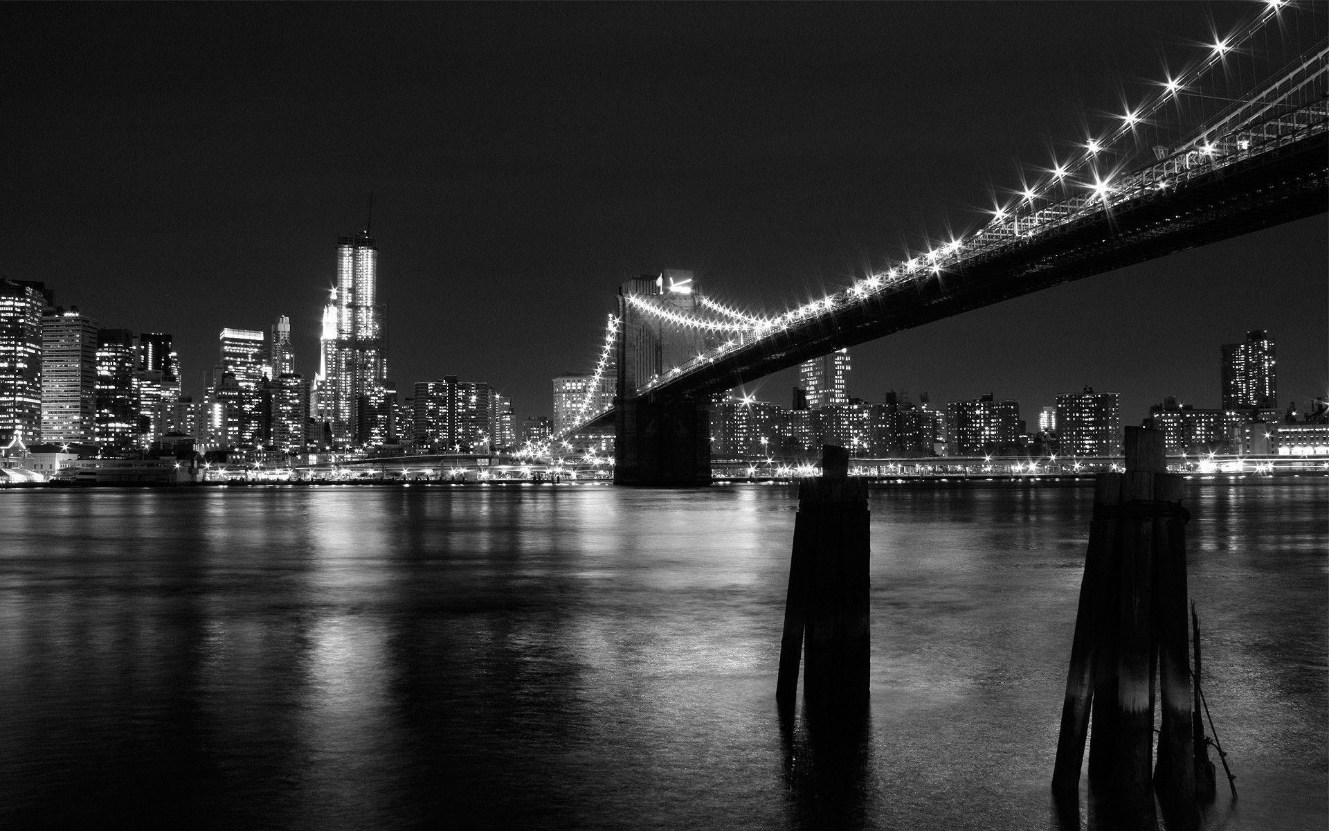 1920x1200 Wallpapers For > City Lights Wallpaper Black And White