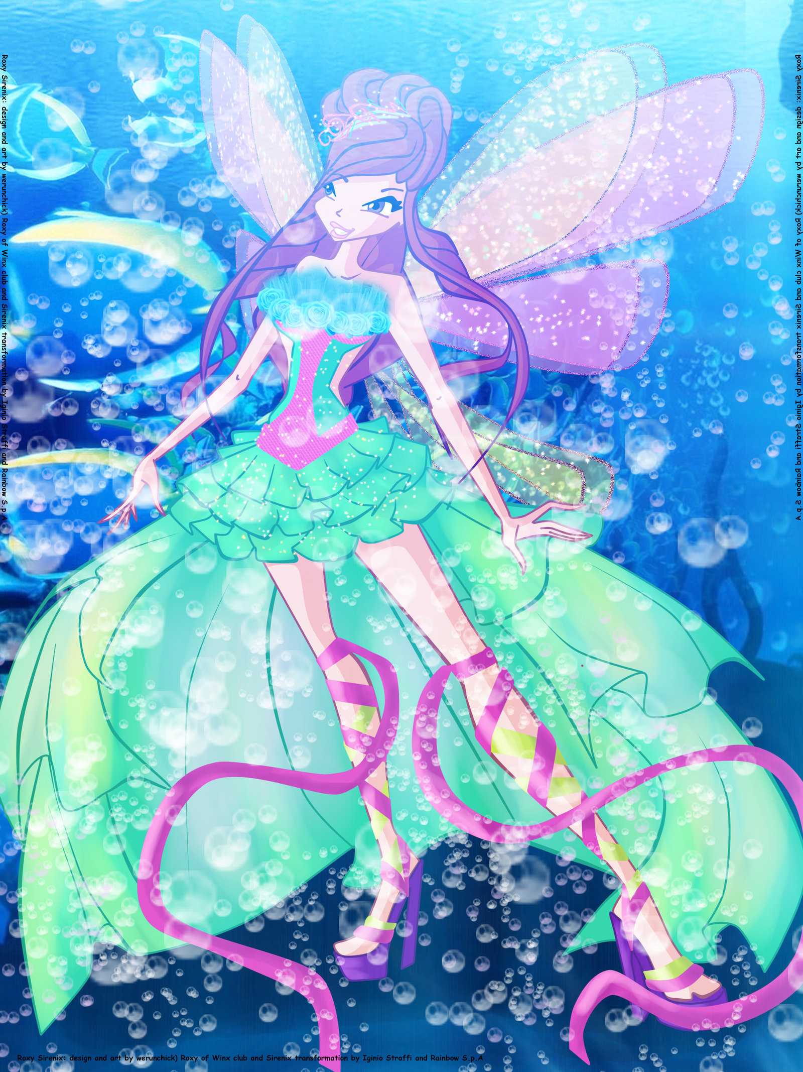 1600x2134 Contest entry on Youloveit.ru "Winx in dress (or Sirenix) under water" So.  I choose Roxy. maybe, I haven't draw a lot arts with her.