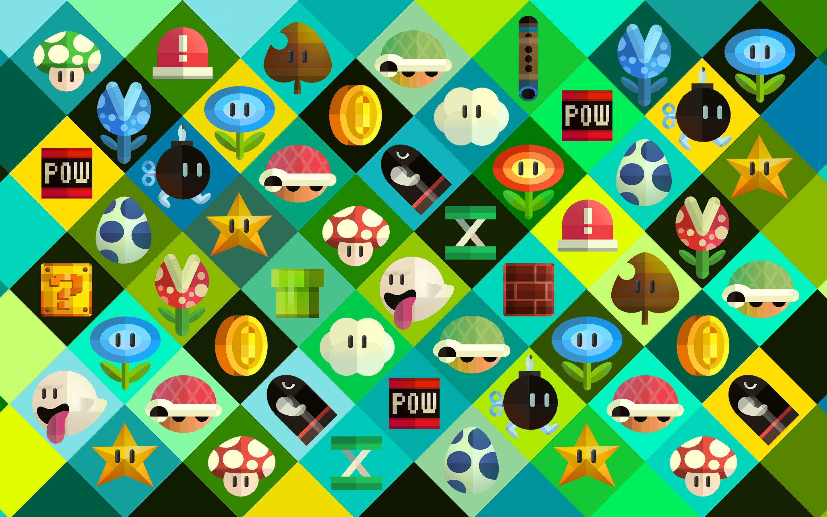 2880x1800 Any wallpapers of the holiday nintendo themed patterns on the